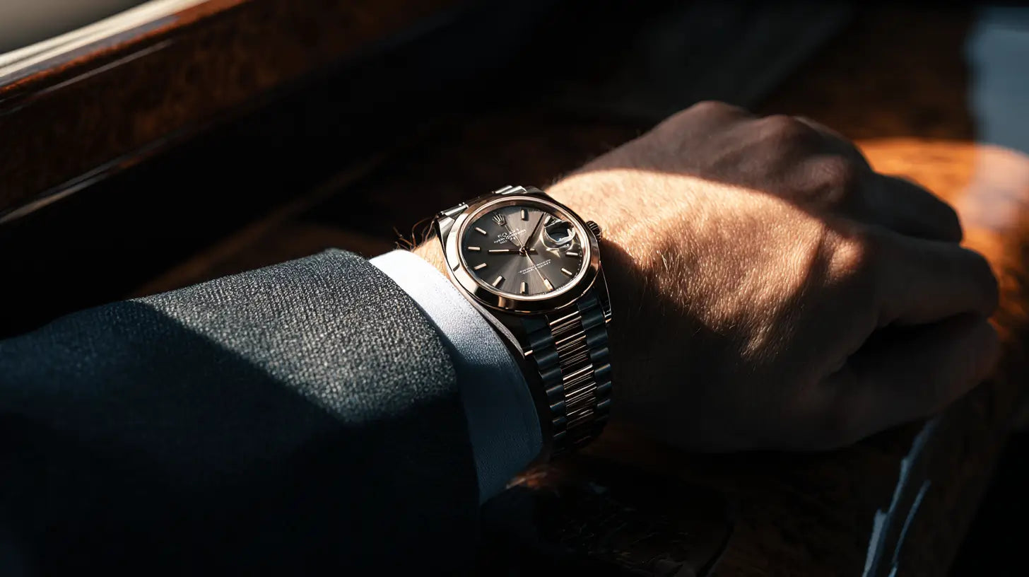 montre au poignet d'un billionaire