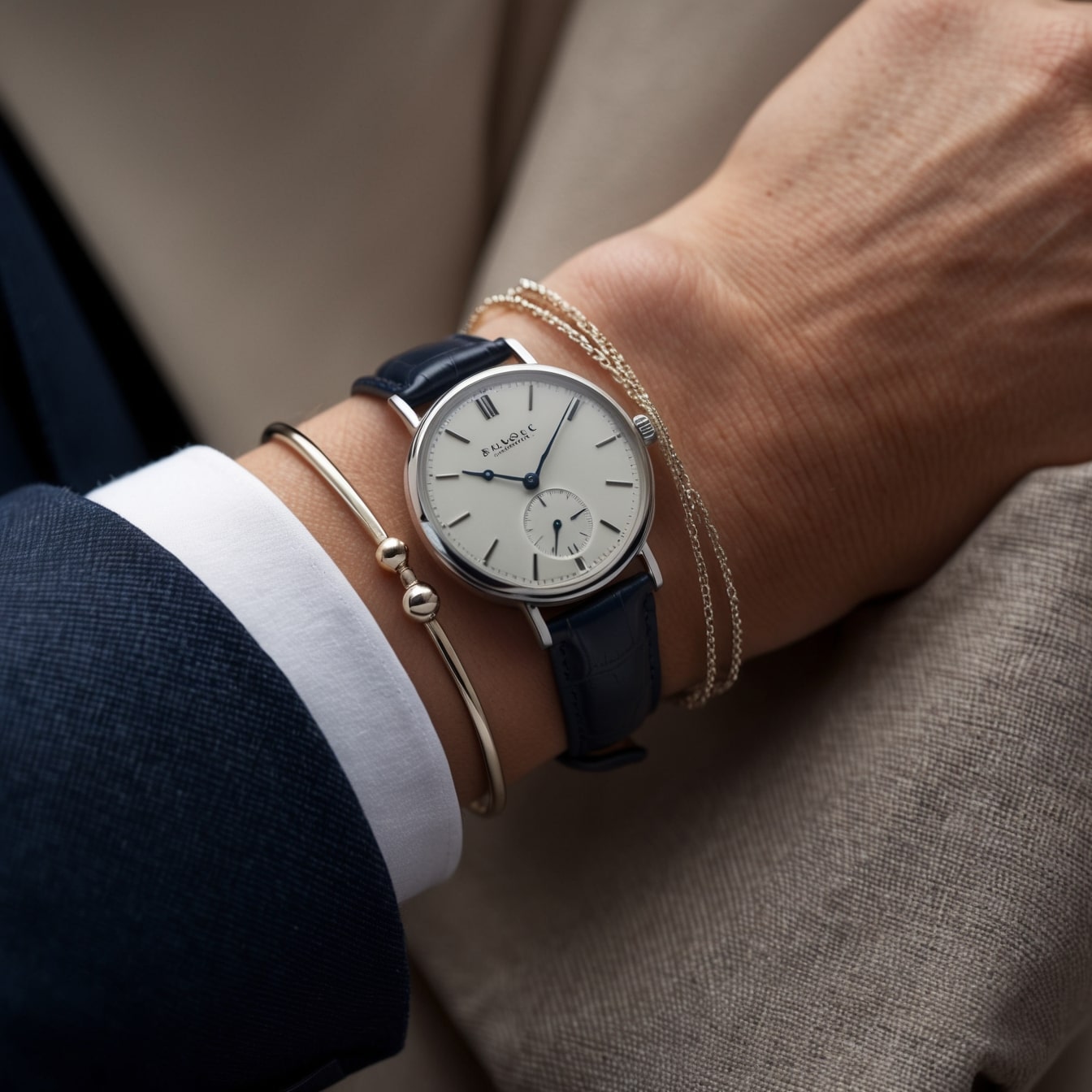 porter une montre avec des bracelets sur le même poignet