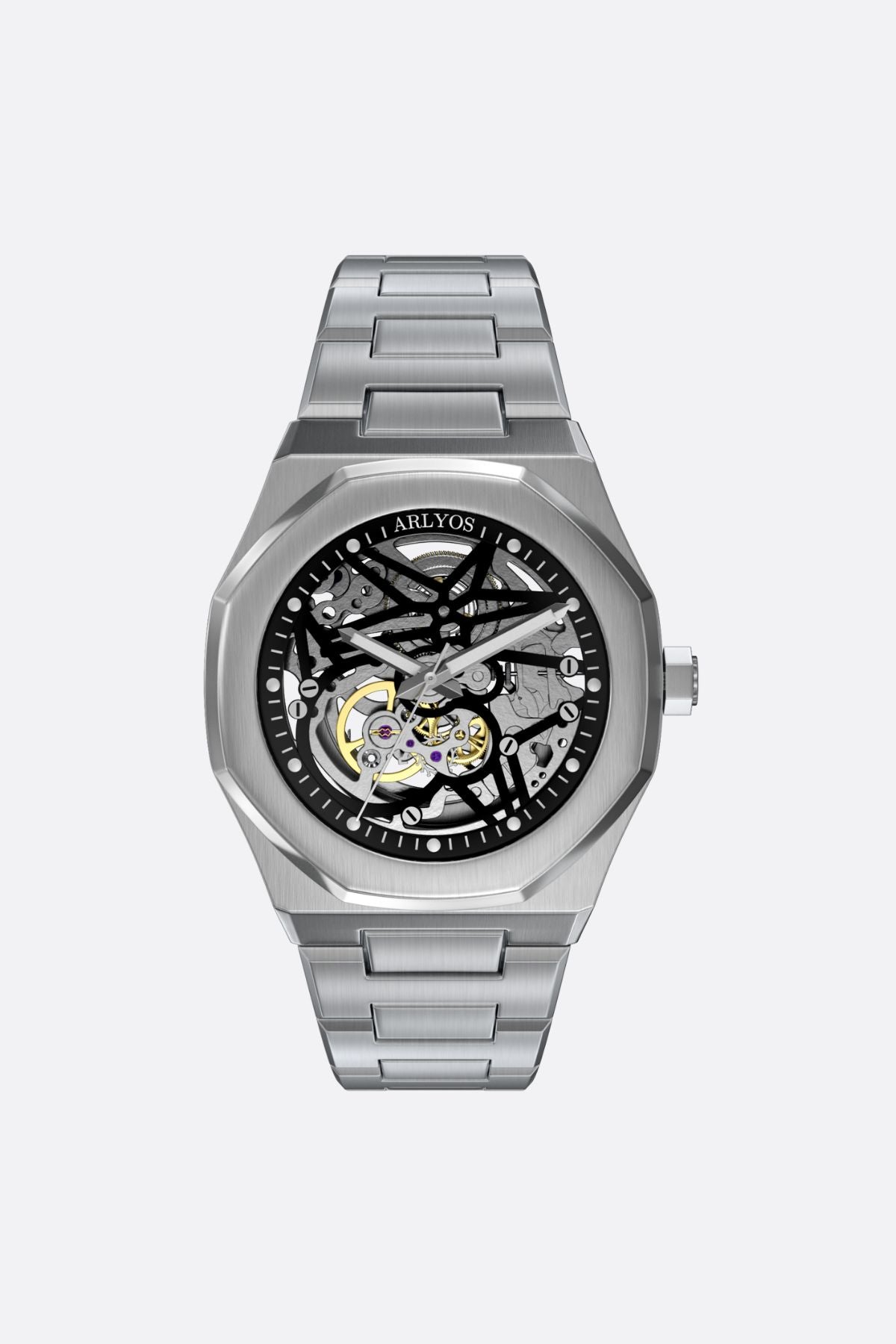 ARLYOS apertura skeleton watch  front view