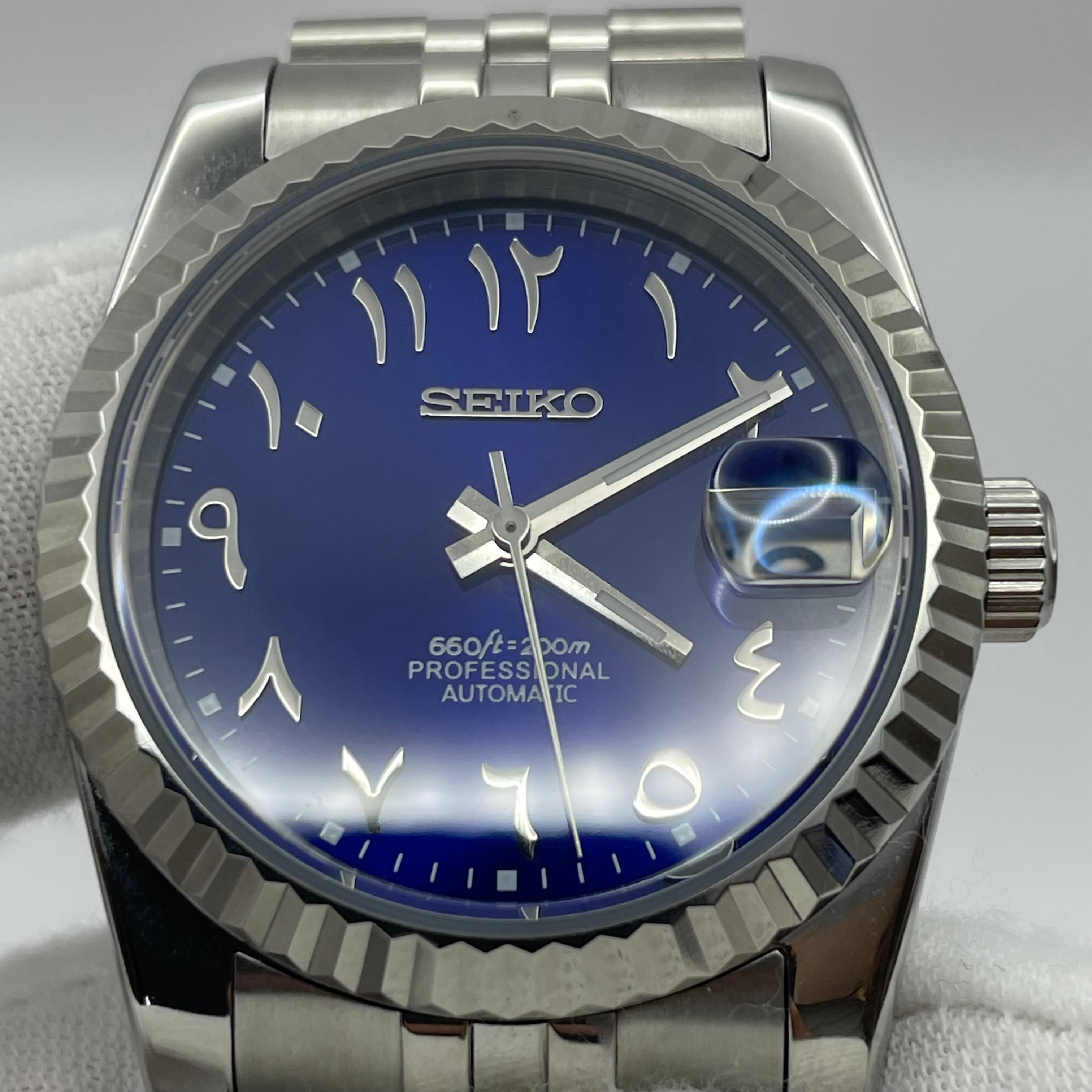 Seiko Mod Datejust Arapski brojčanik Midnight Blue