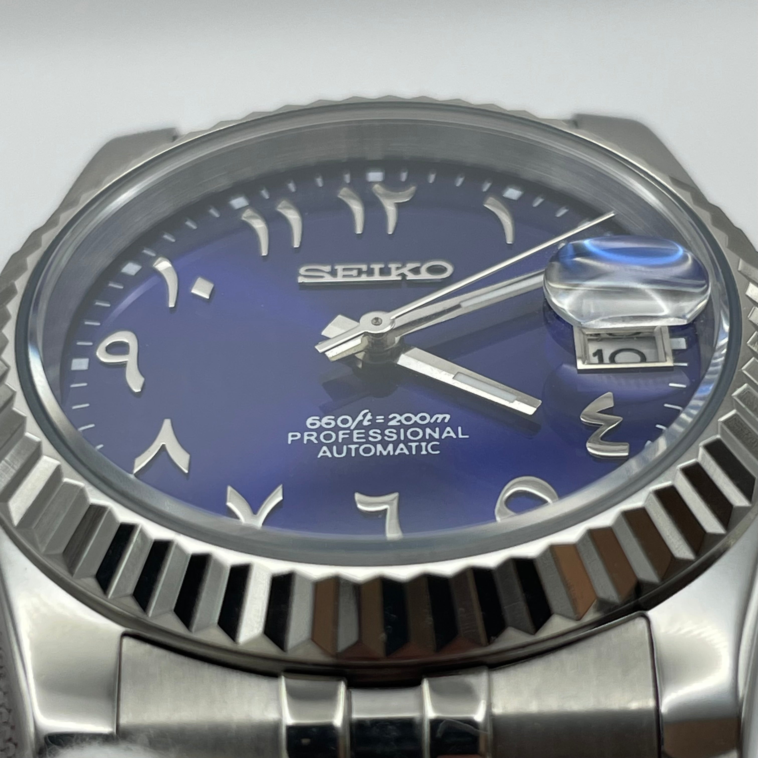 Seiko Mod Datejust Arapski brojčanik Midnight Blue