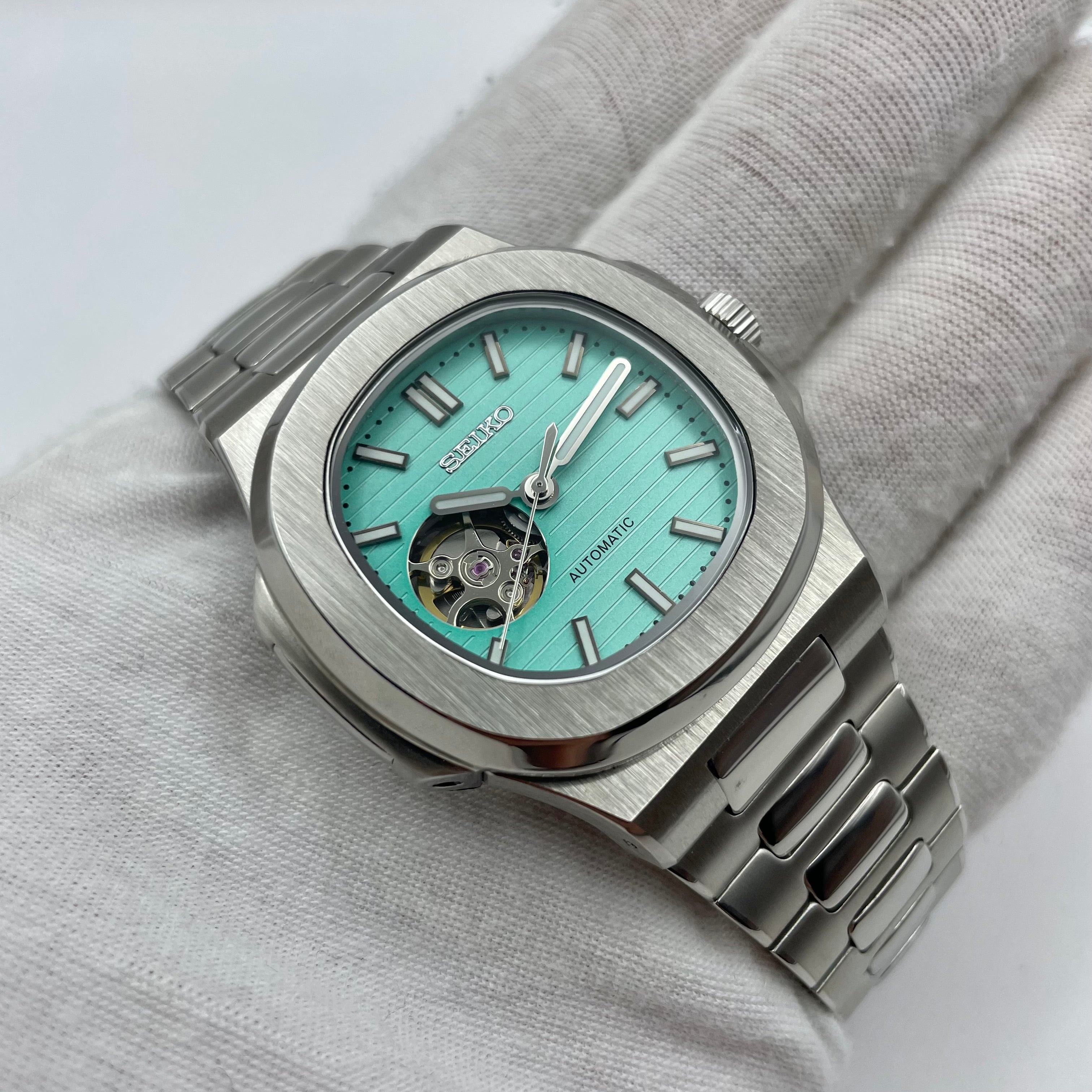 Seiko Mod Nautilus Tiffany “Cuore aperto” 