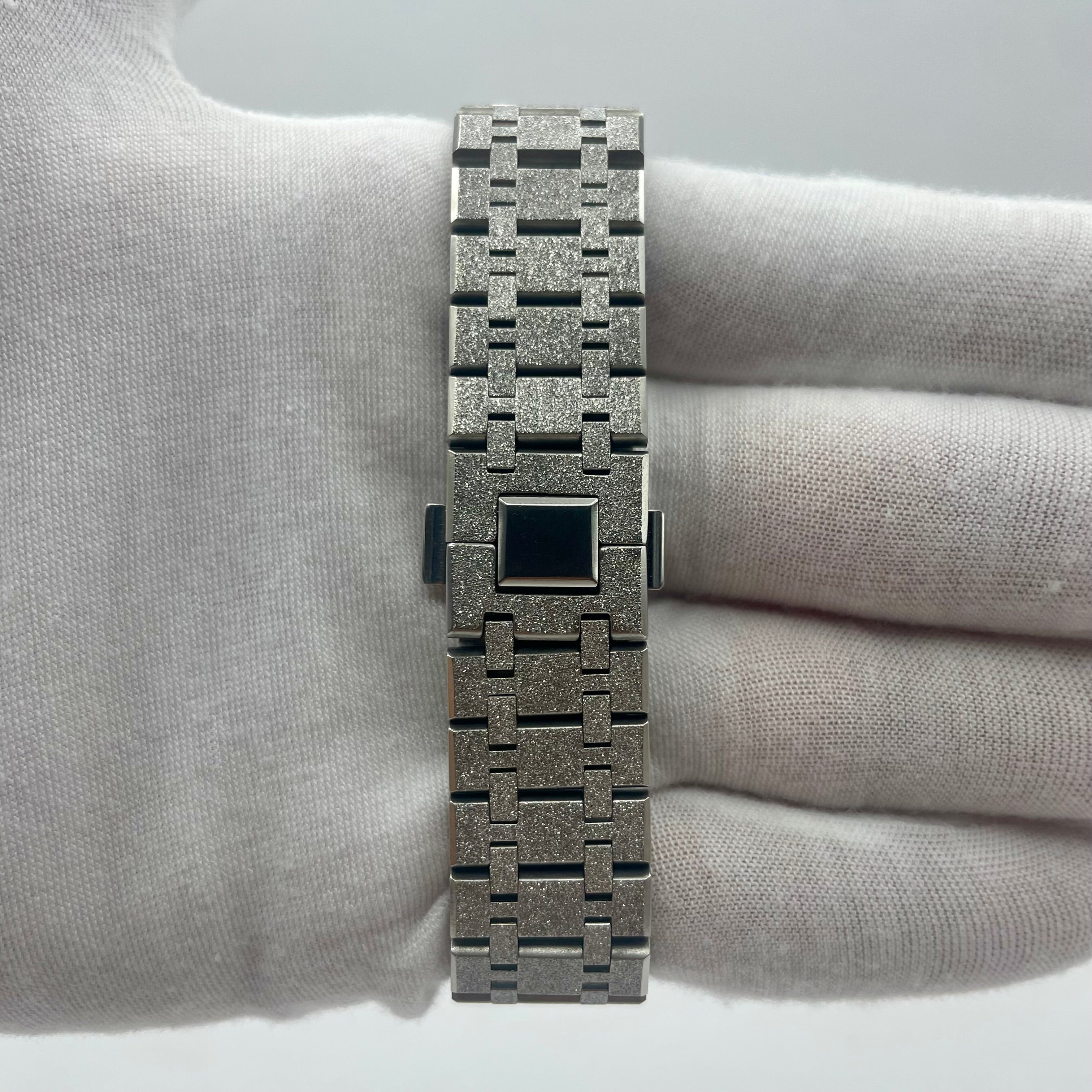 Seiko Mod Royal Oak Fosco Mostrador Árabe Mostrador Cinza 