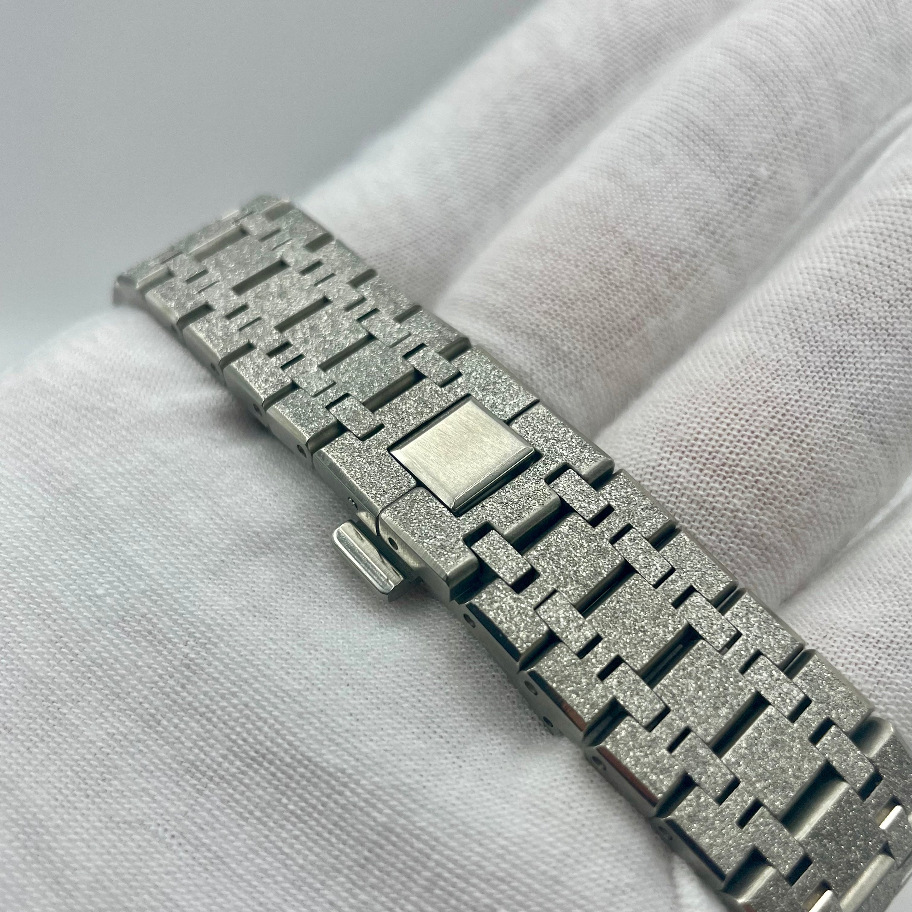 Seiko Mod Royal Oak Fosco Mostrador Árabe Mostrador Cinza 