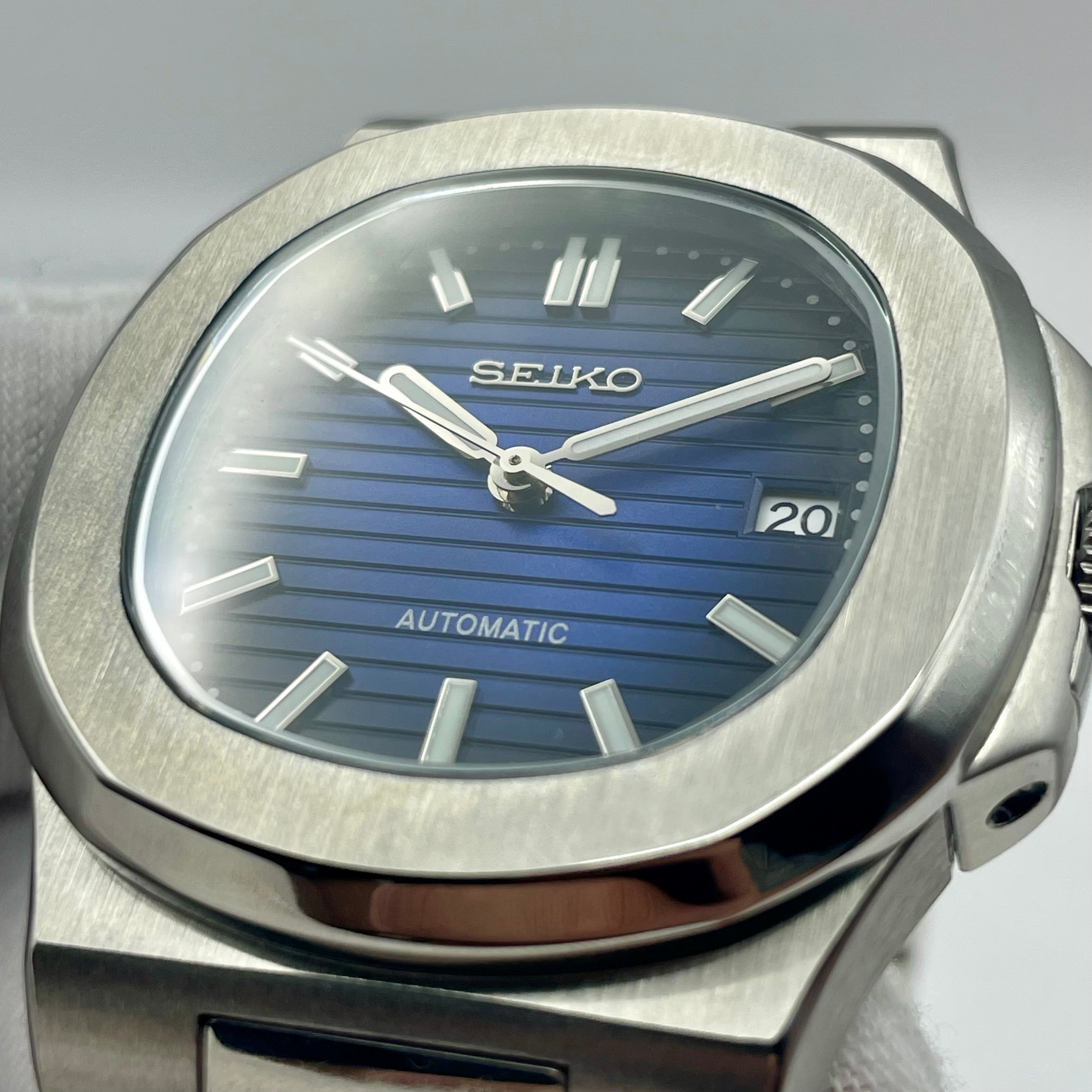 Seiko Mod Nautilus Blue 