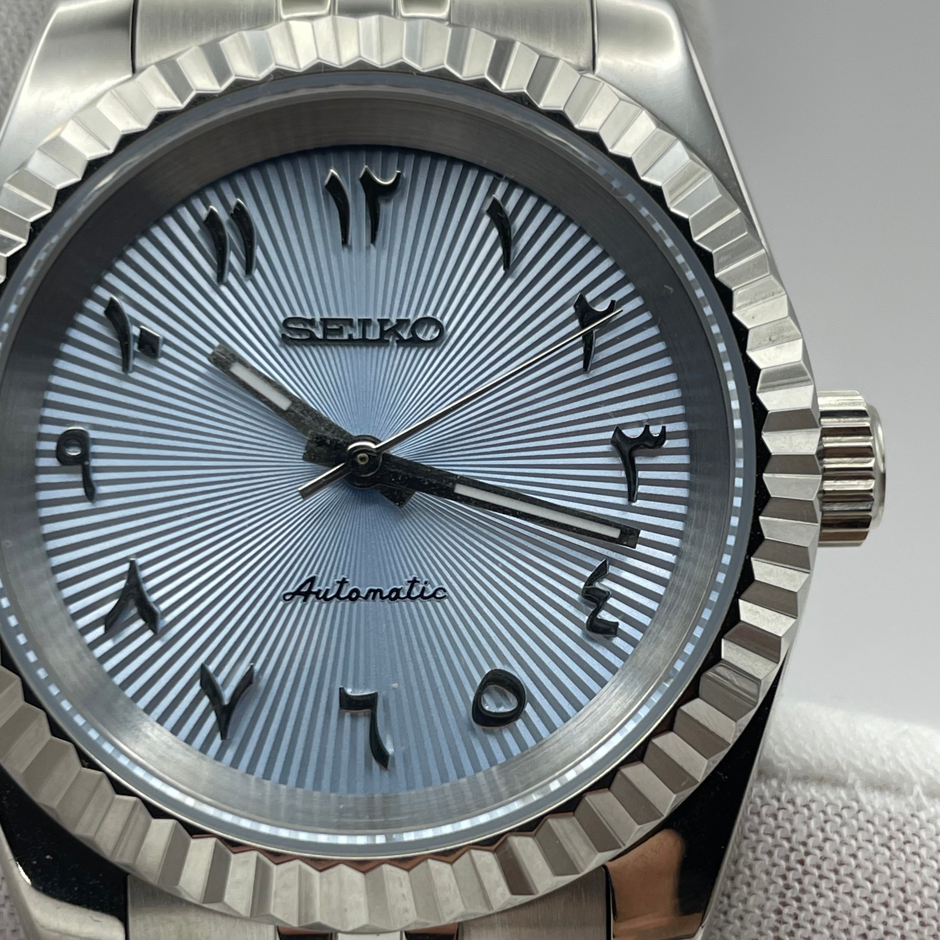 Quadrante arabo Seiko Mod blu