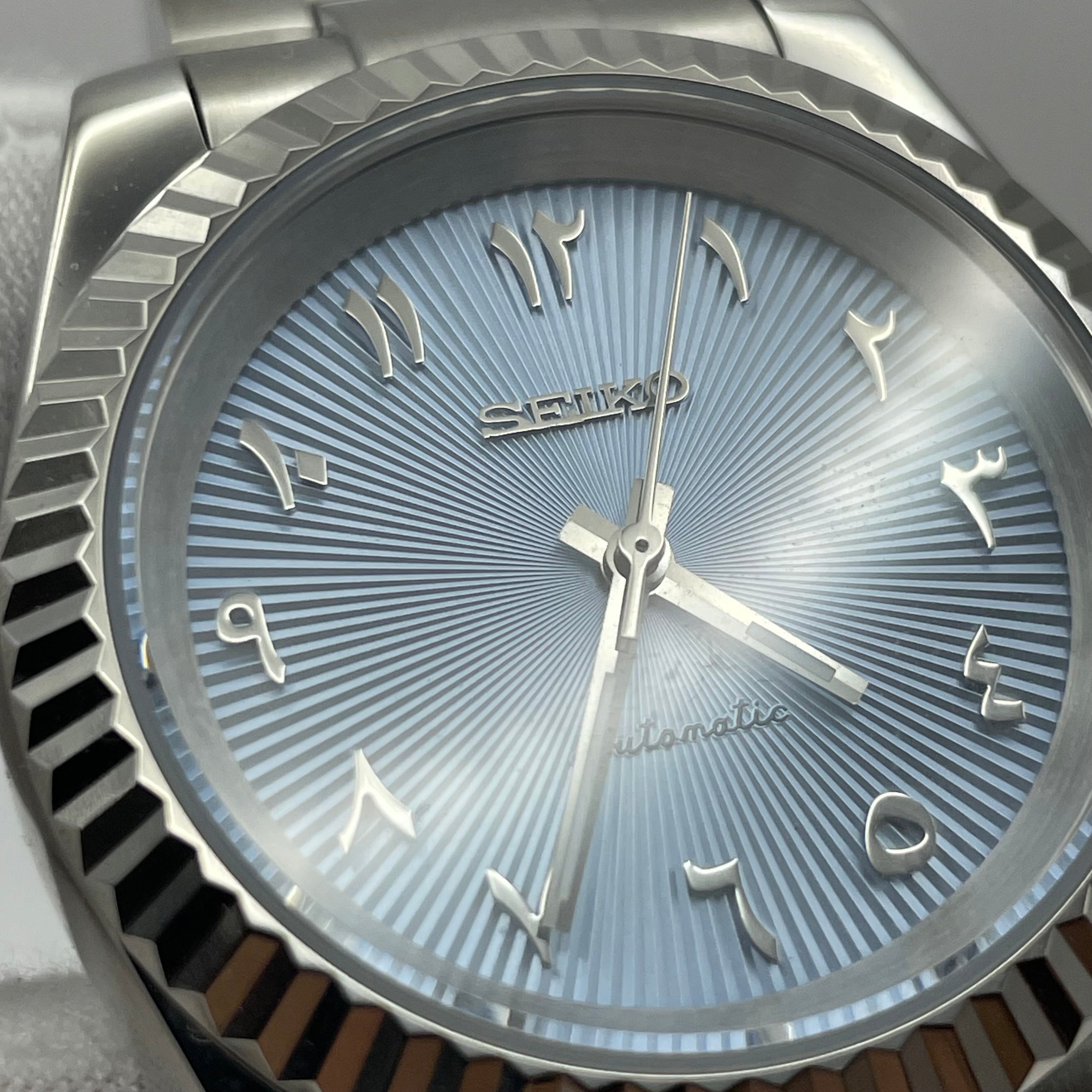 Seiko Mod Mostrador Árabe Azul