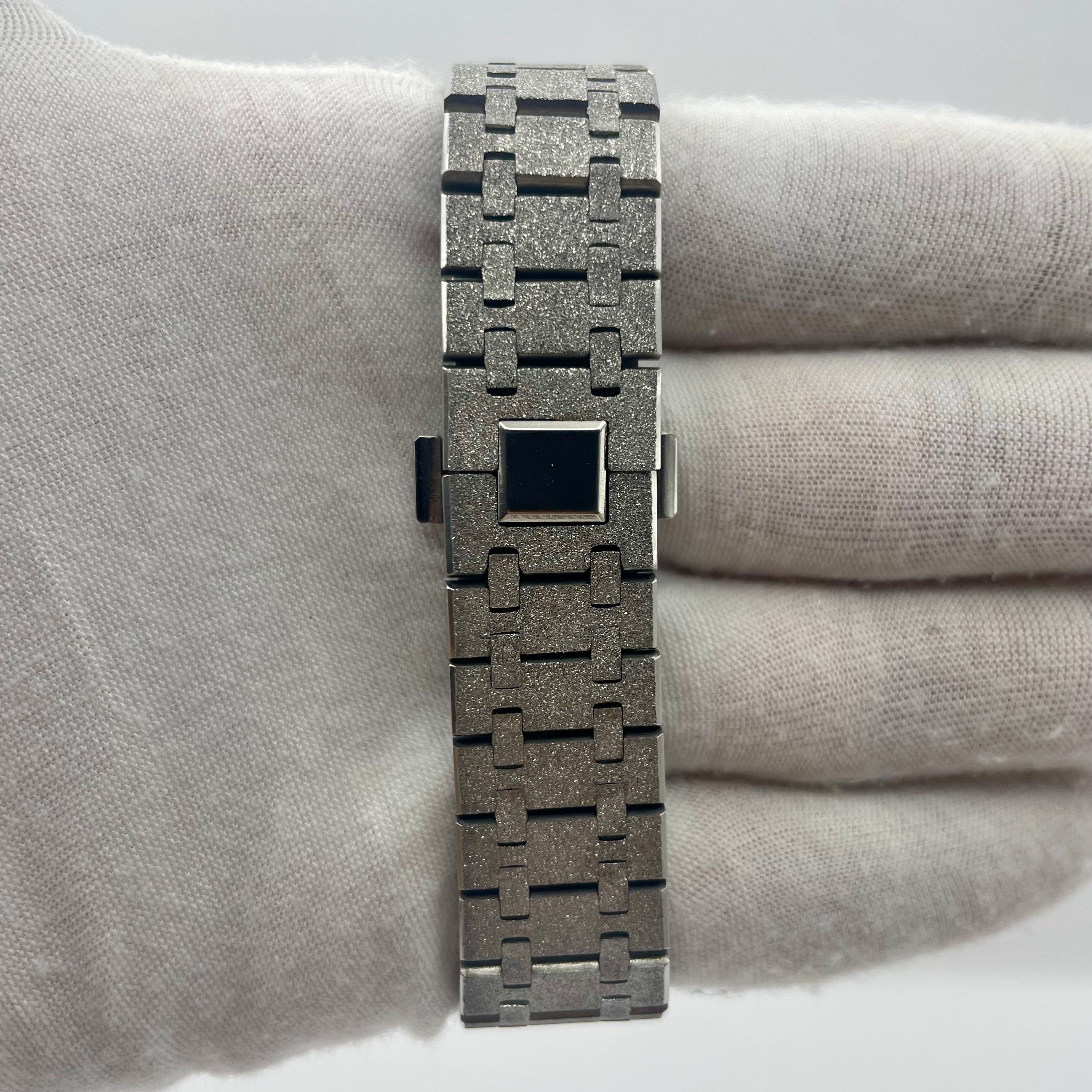 Seiko Mod Royal Oak himmeä arabialainen kellotaulu sininen 