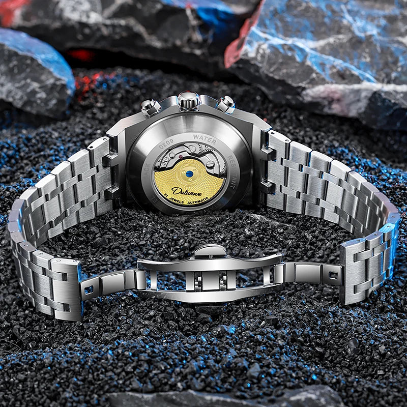 Chronos Nox Steel - Multifunction Automatic Watch Steel Bracelet