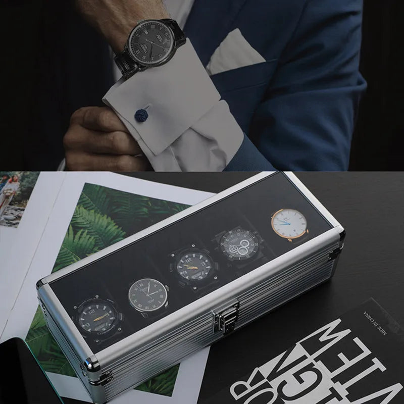 Aluminium watch box best sale