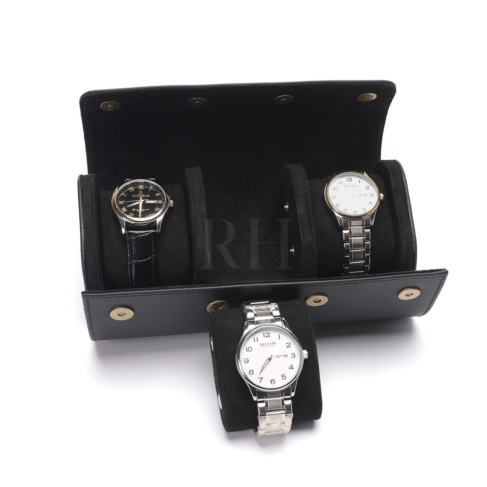 Atelier Trio – écrin Personnalisable pour 3 Montres - Rotation Horlogère