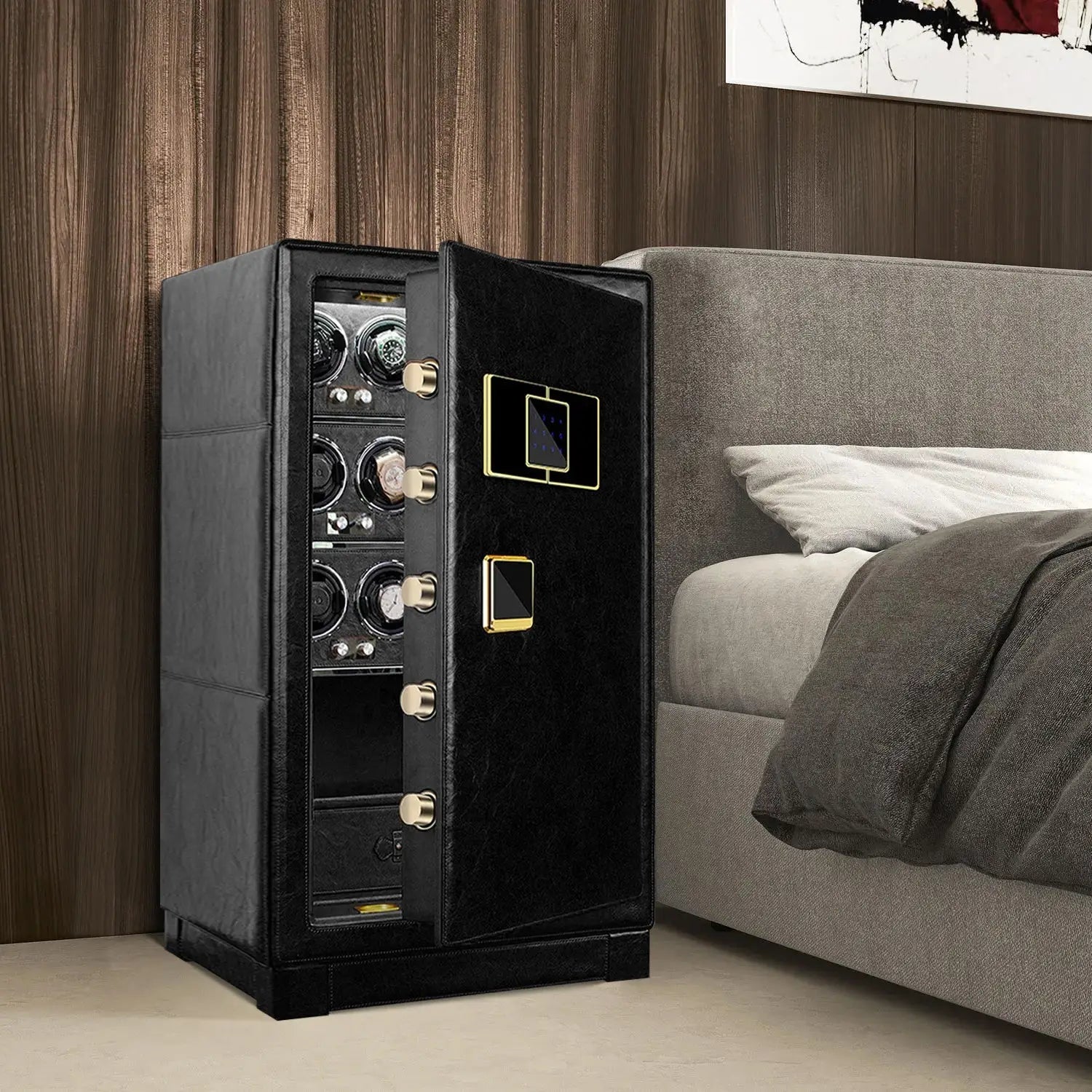 Atlas™ – Coffre-fort Remontoir pour 12 Montres - Noir | Rotation Horlogère