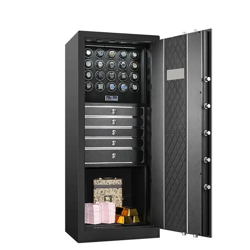 Bellagio Max™ – Coffre-fort avec Remontoirs pour 20 Montres - Carbon | Rotation Horlogère