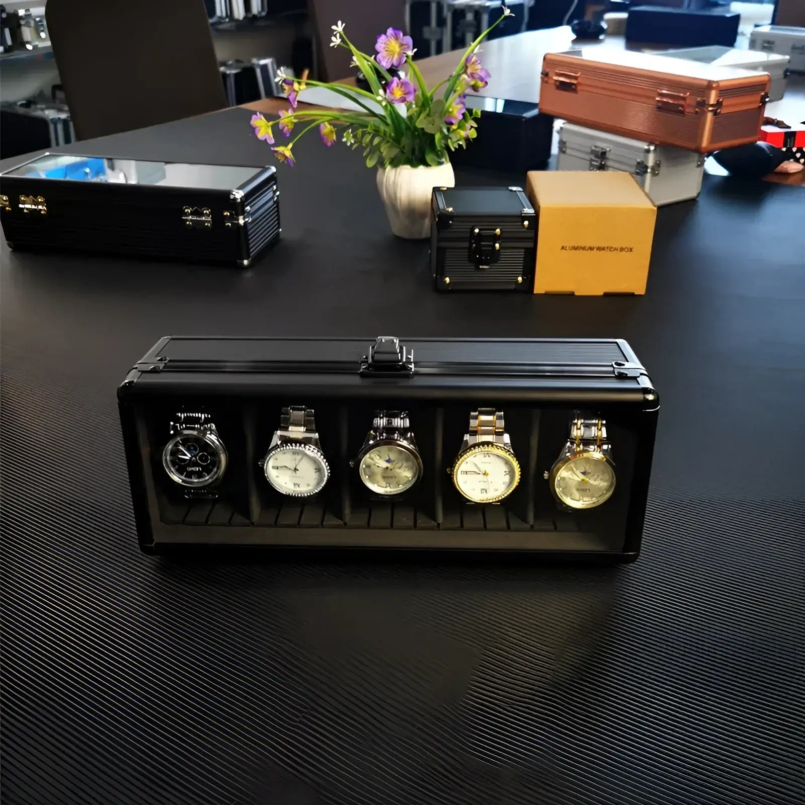 Boîte à Montres en Aluminium - Rotation Horlogère