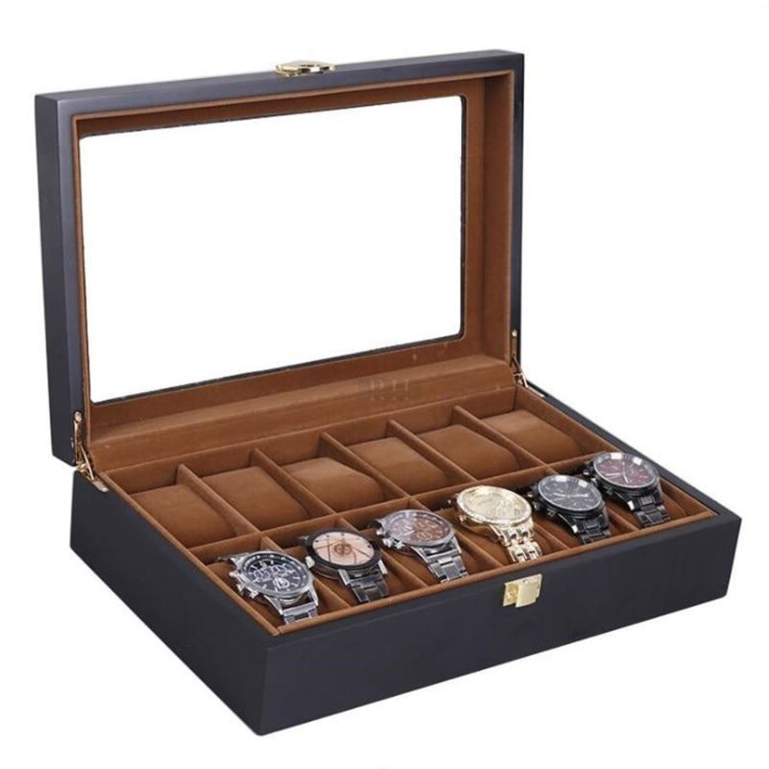 Boîte de Rangement Montre Luxe Noir - Rotation Horlogère