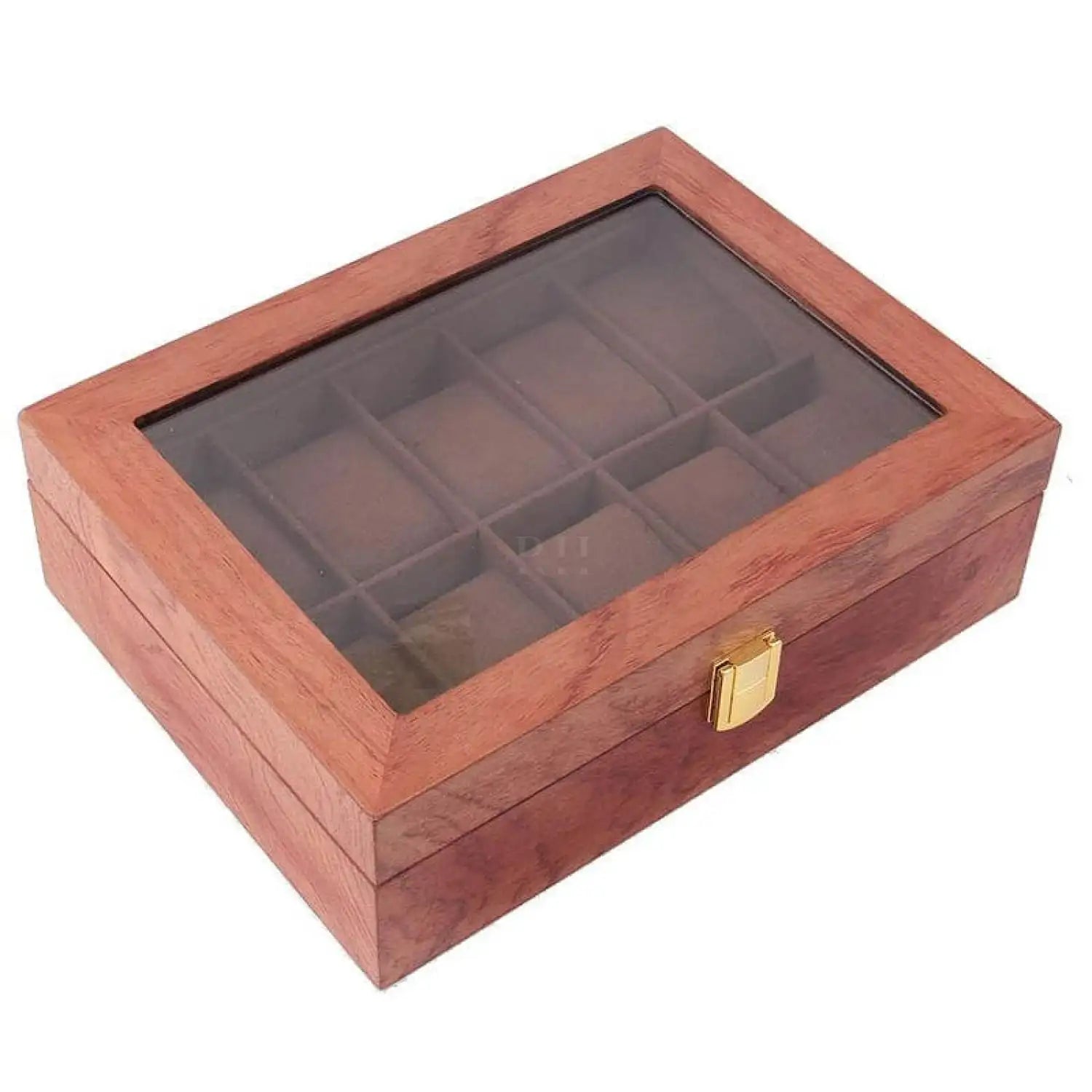 Coffret pour Montre en Bois - 10 Emplacements - Acajou