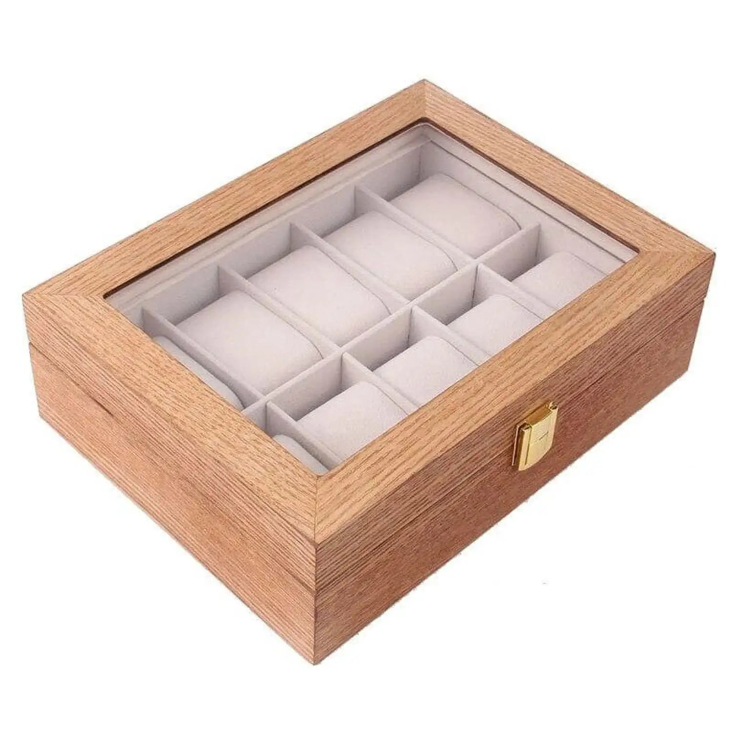 Coffret pour Montre en Bois - 10 Emplacements - Beige