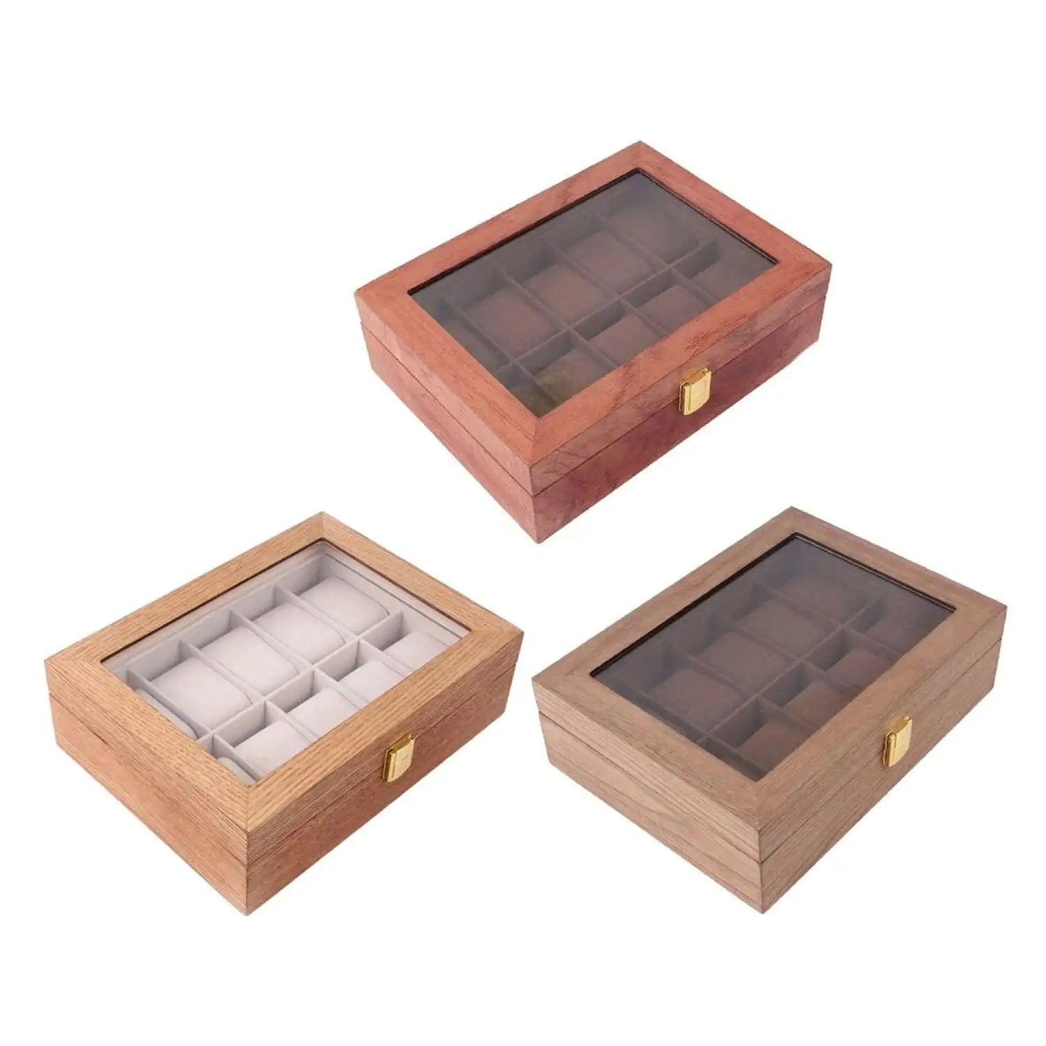 Coffret pour Montre en Bois - 10 Emplacements - Rotation