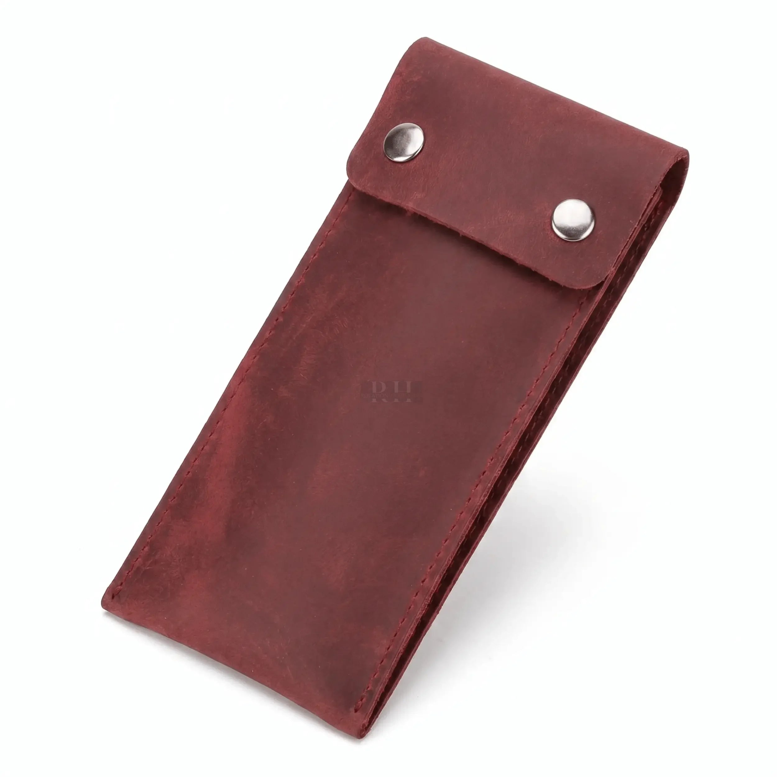 Etui Capri™ - étui de Voyage en Cuir Pleine Fleur pour 1 Montre - Bordeaux | Rotation Horlogère