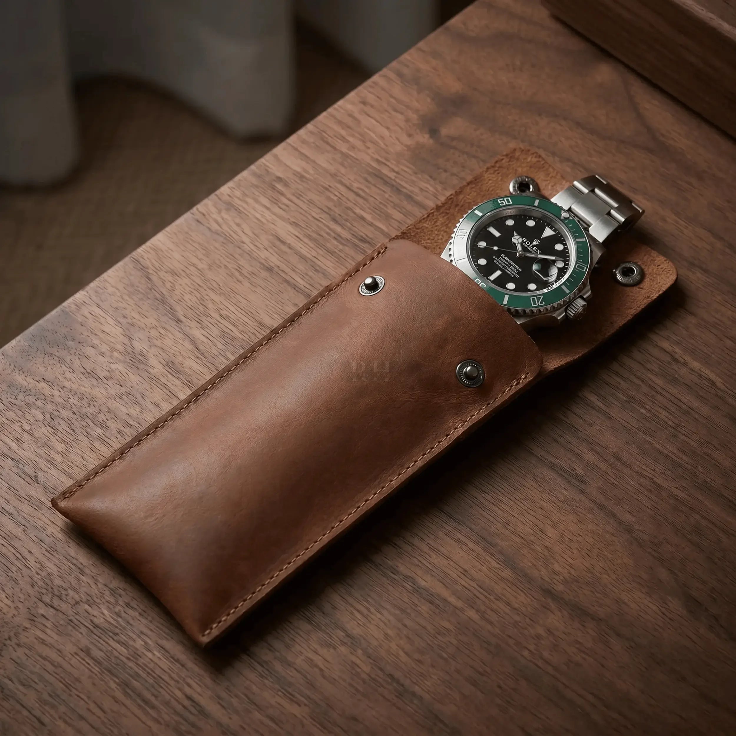 Etui Capri™ - étui de Voyage en Cuir Pleine Fleur pour 1 Montre - Rotation Horlogère