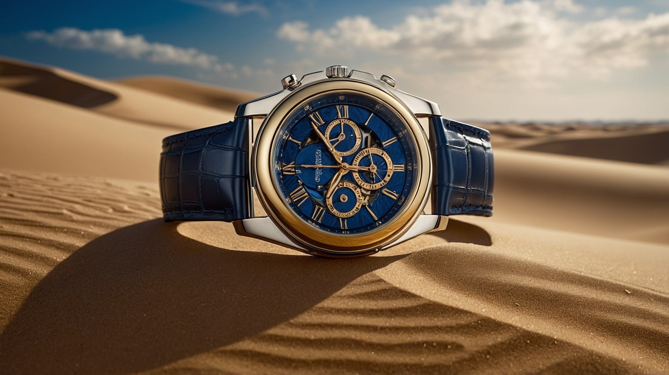 montre automatique homme dans le desert