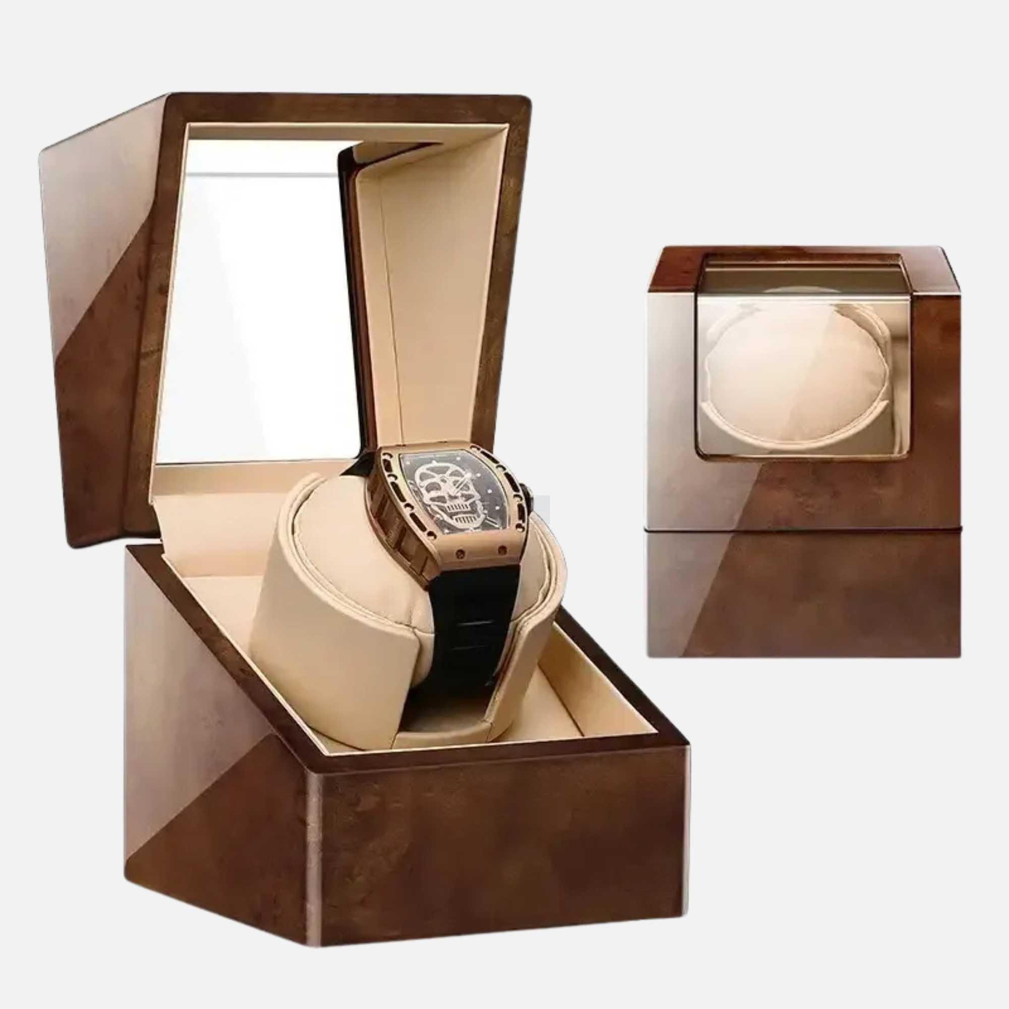 Remonte Montre Automatique - élégance - Bois de Camphrier | Rotation Horlogère