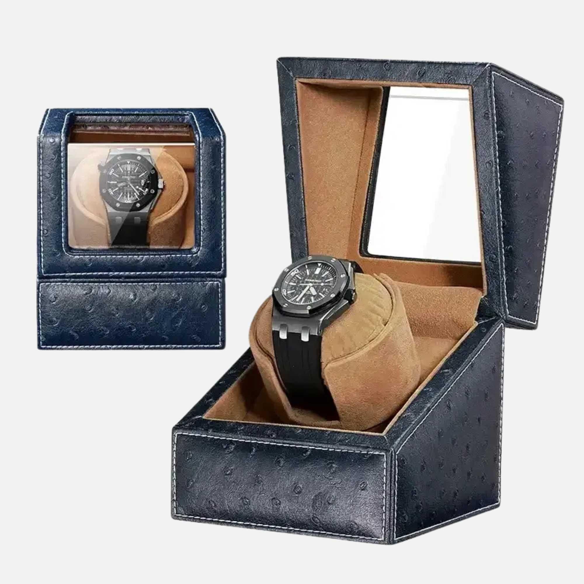 Remonte Montre Automatique - élégance - Cuir D’autruche Bleu | Rotation Horlogère