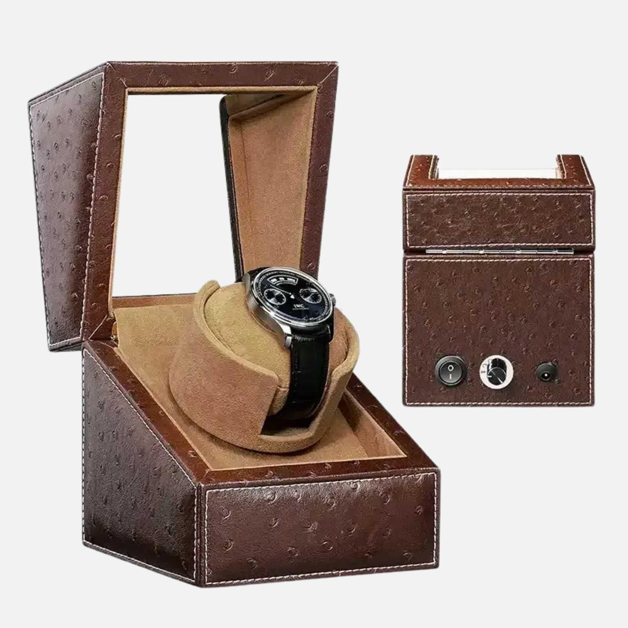 Remonte Montre Automatique - élégance - Cuir D’autruche Café | Rotation Horlogère