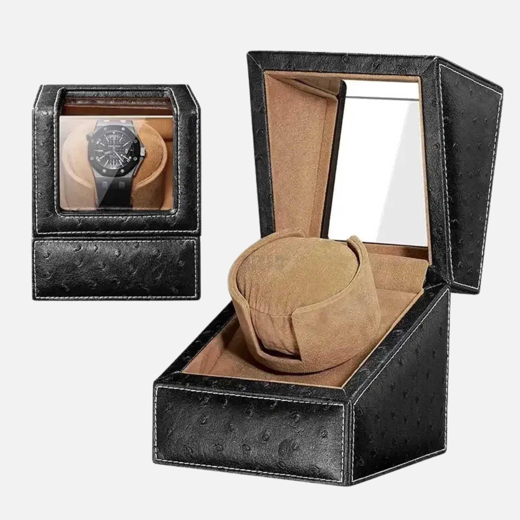 Remonte Montre Automatique - élégance - Cuir D’autruche Noir | Rotation Horlogère