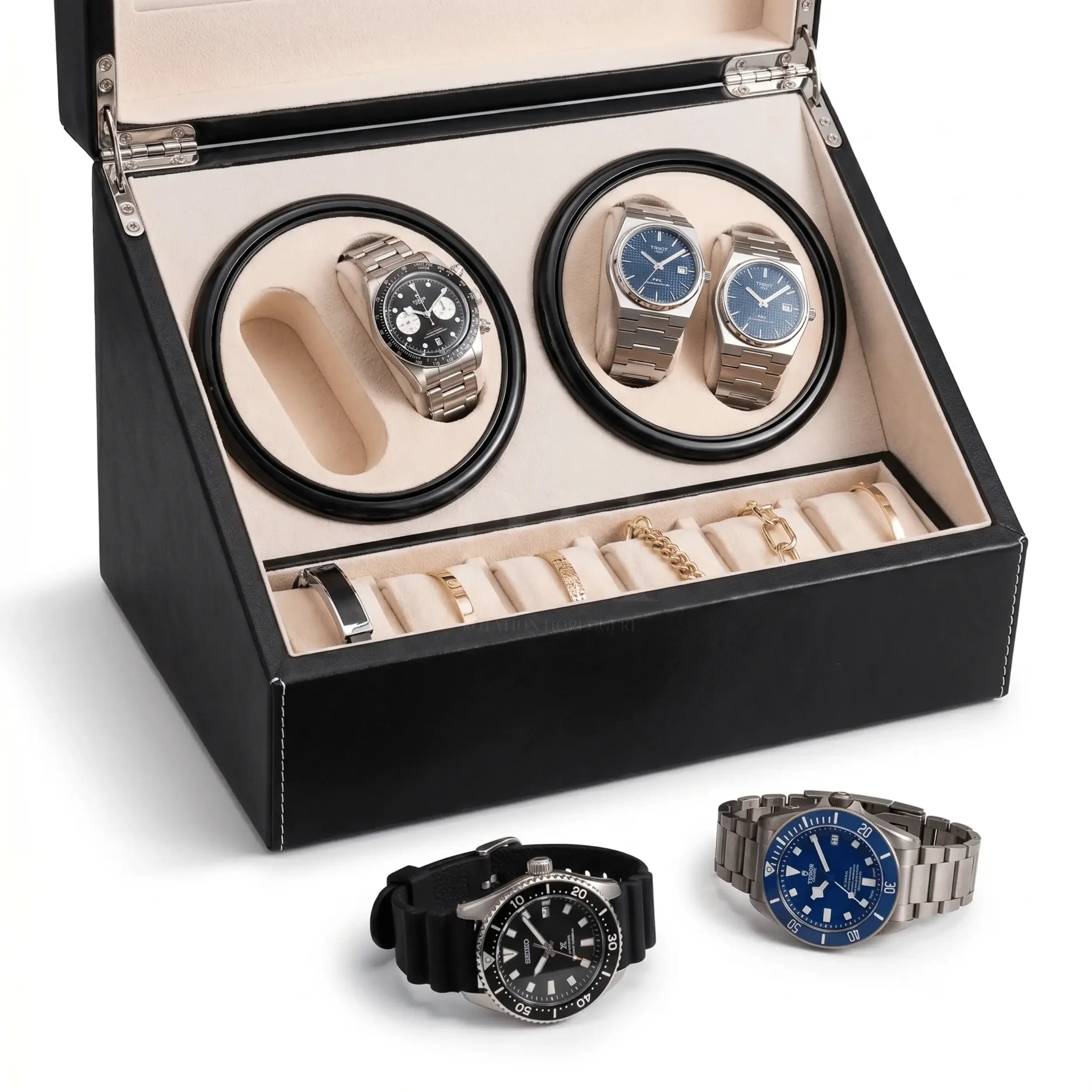 remontoir portofino pour 4 montres et 6 rangements  rotation horlogere