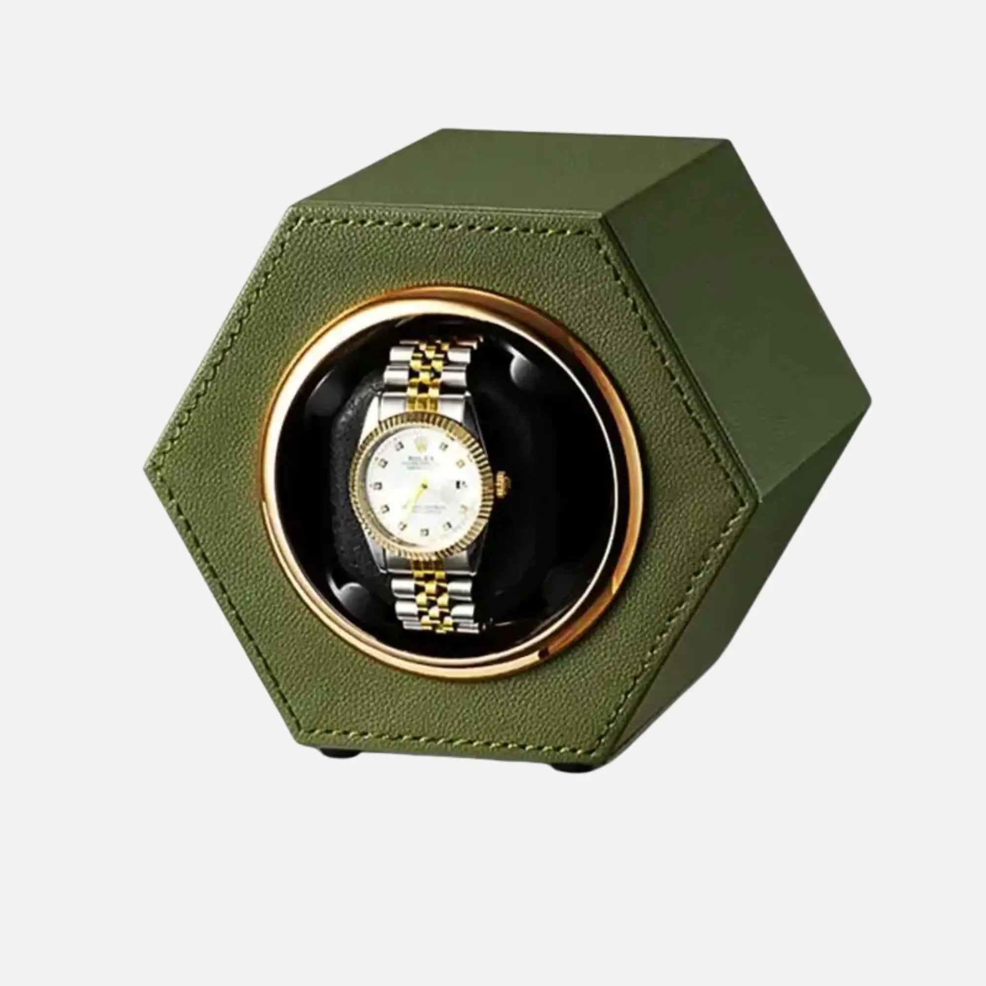 Remontoir à Montre Automatique - Hexa - Vert Olive | Rotation Horlogère