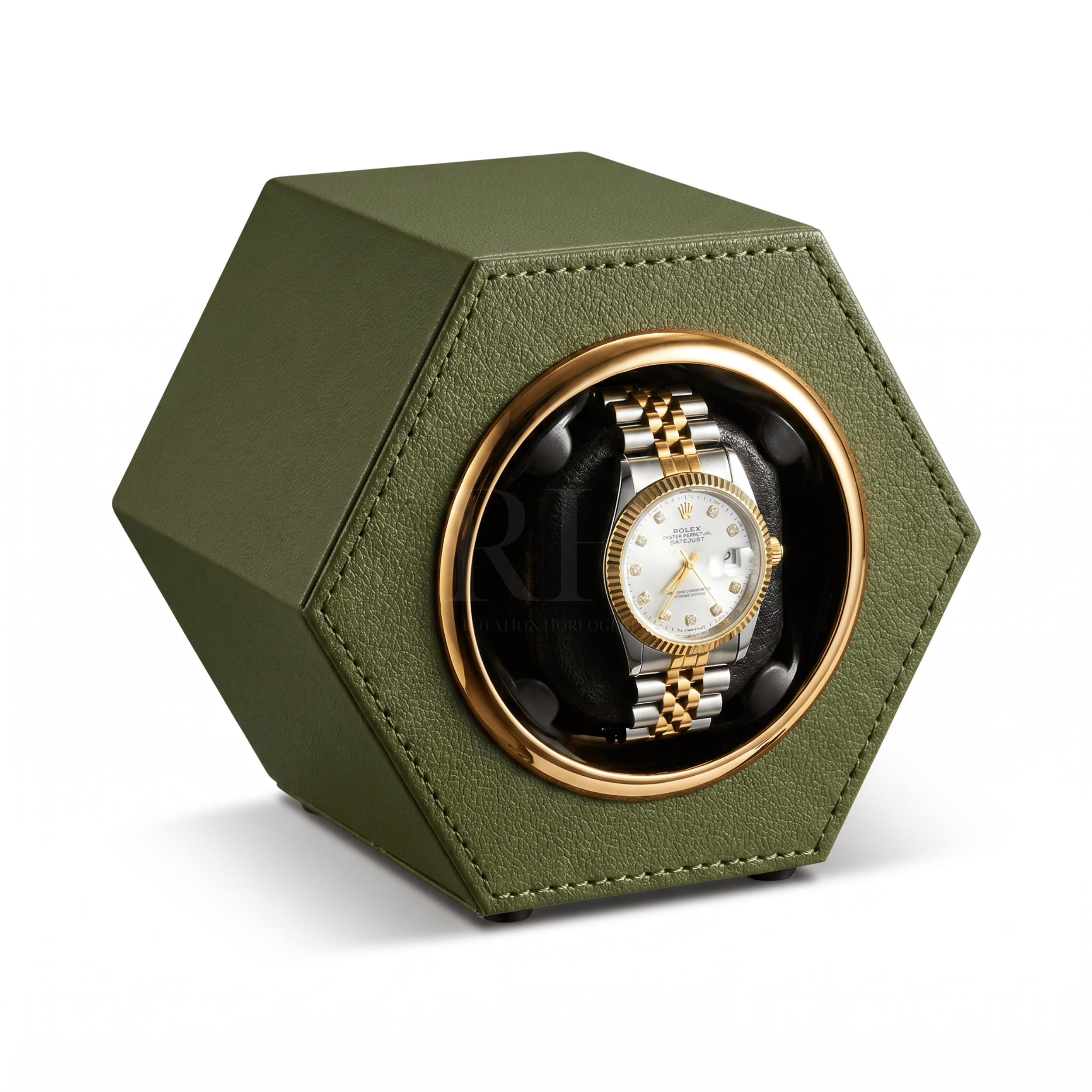 Remontoir à Montre Automatique - Hexa - Vert Olive | Rotation Horlogère