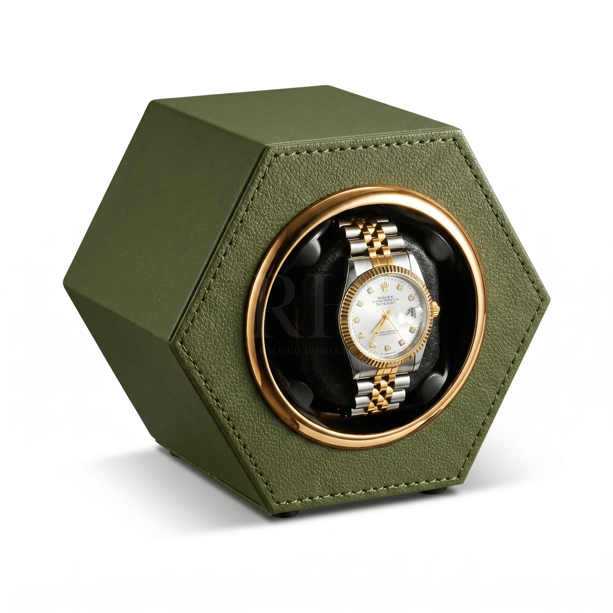 Remontoir à Montre Automatique - Hexa - Vert Olive | Rotation Horlogère