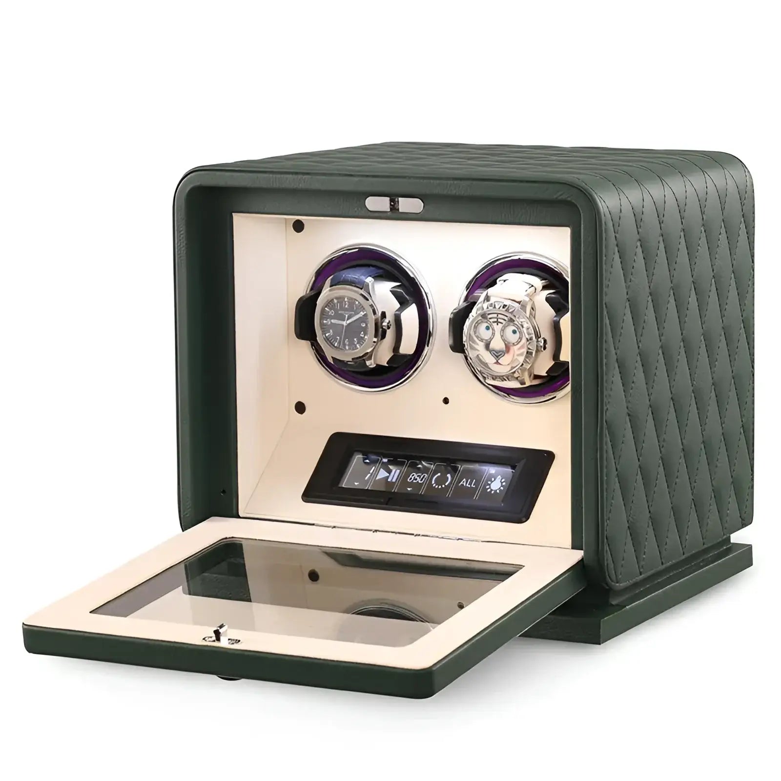 Remontoir Automatique Daytona pour 2 à 12 Montres - Emeraude / Emplacements | Rotation Horlogère