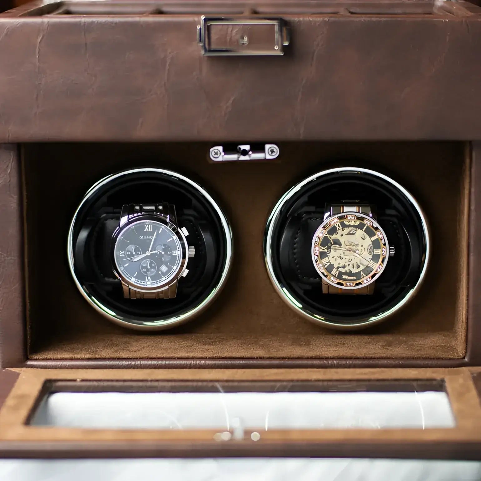 Remontoir Automatique - Orion Duo Cognac - Rotation Horlogère