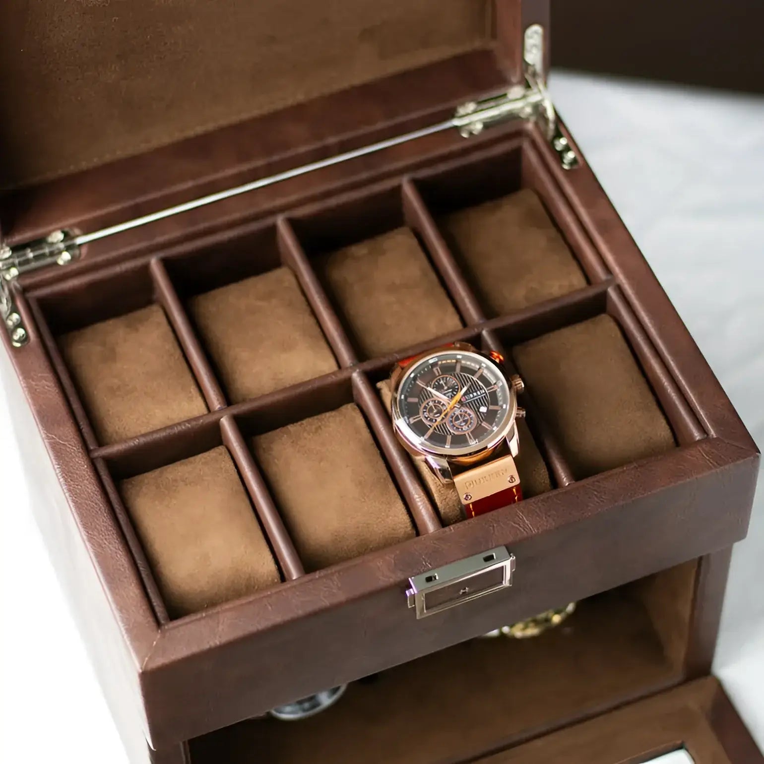 Remontoir Automatique - Orion Duo Cognac - Rotation Horlogère