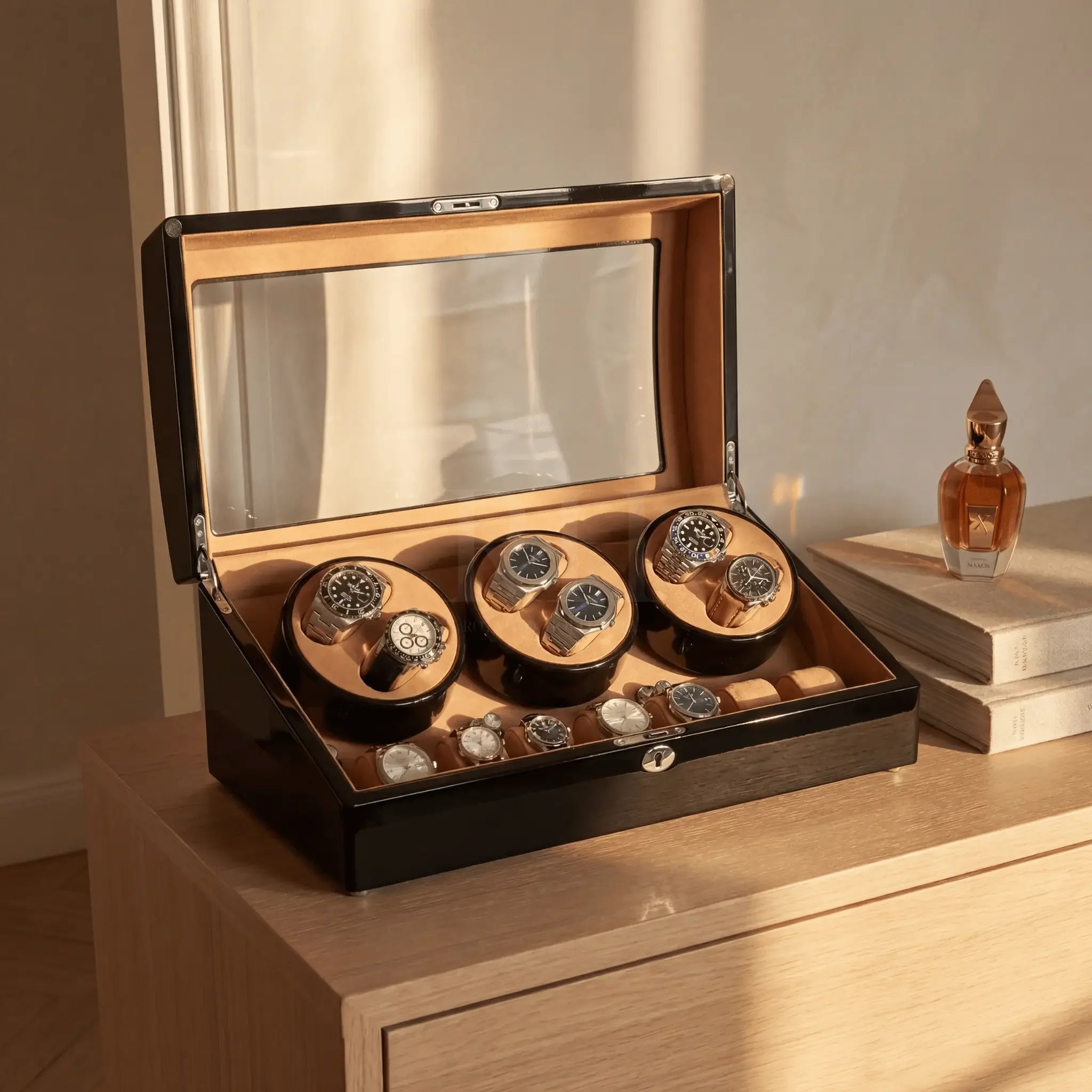 remontoir_chronos noir et beige_pour_13_montres_6_7_rotation_horlogere_suggestion