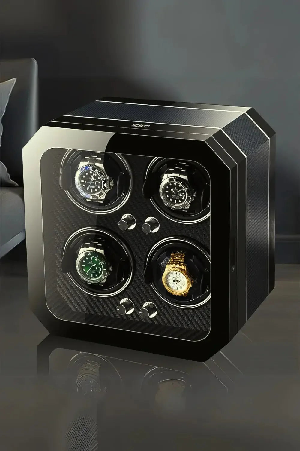 Remontoir Montre 4 Slots - Quantum Carbone - Rotation Horlogère