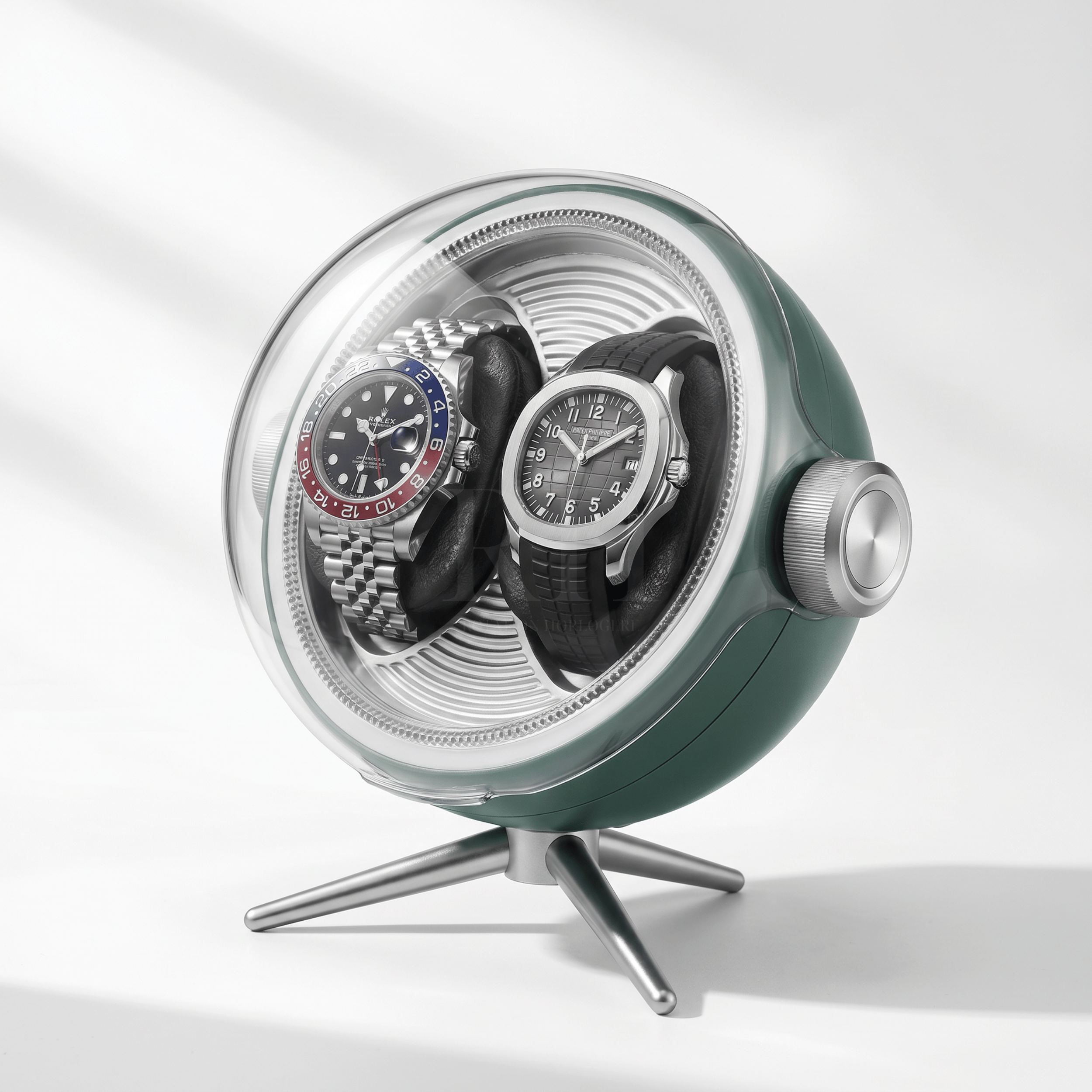 Remontoir Sphère Cosmos Duo – écrin Rotatif Design pour 2 Montres - Rotation Horlogère