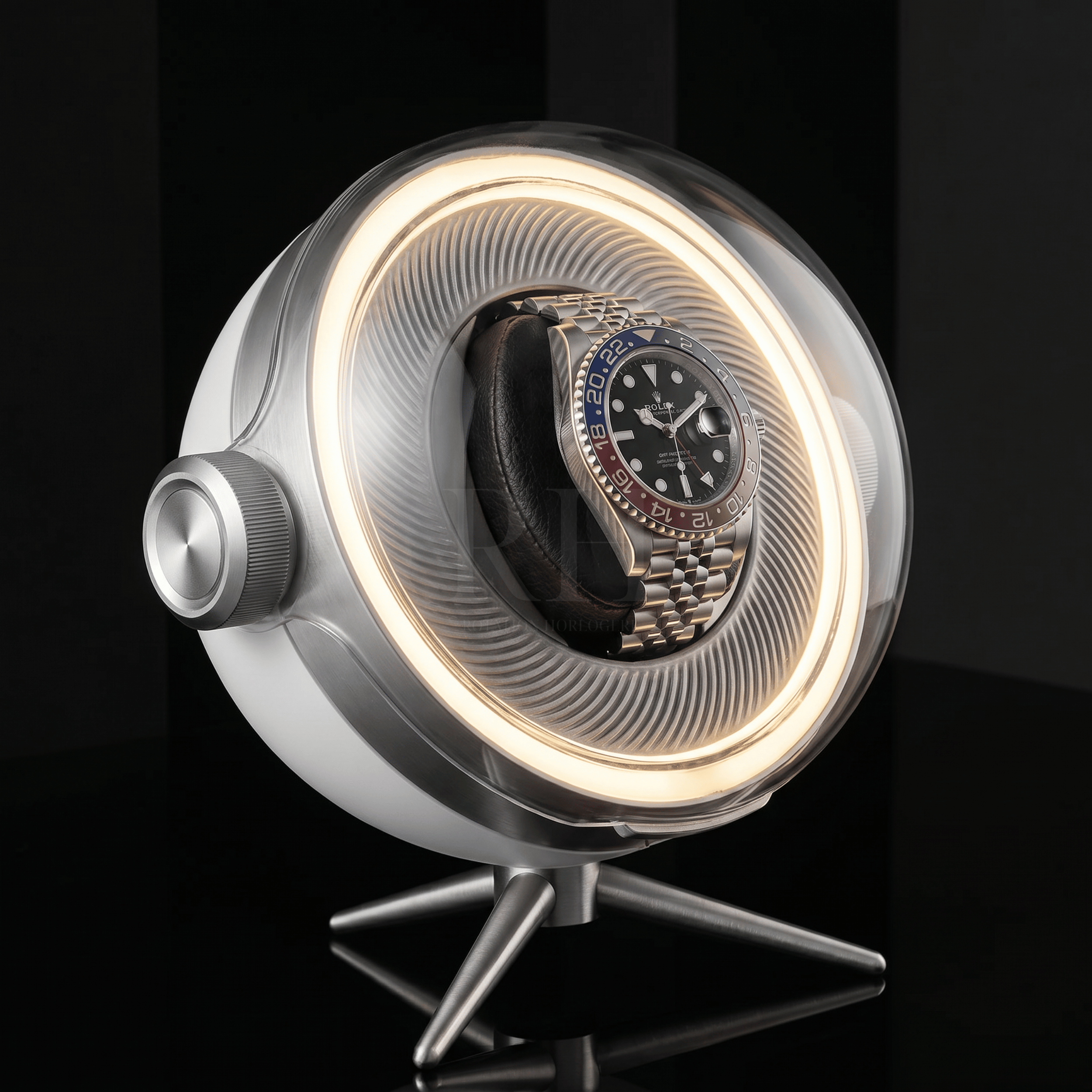 Remontoir Sphère Cosmos Solo - écrin Rotatif Design - Rotation Horlogère