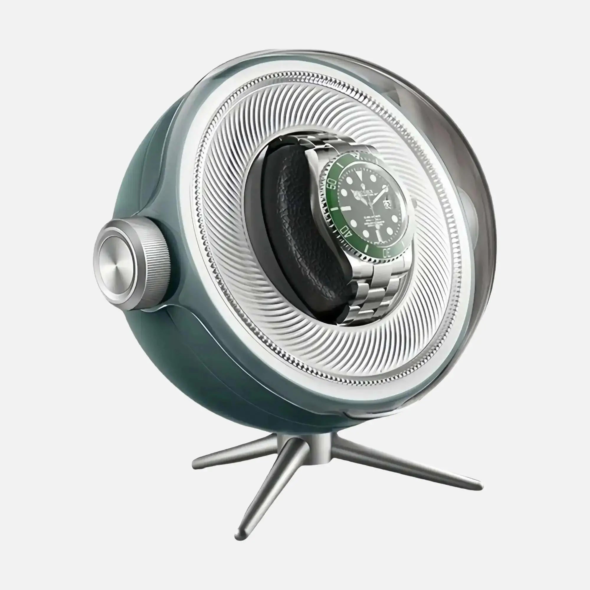 Remontoir Sphère Cosmos Solo - écrin Rotatif Design - Vert | Rotation Horlogère