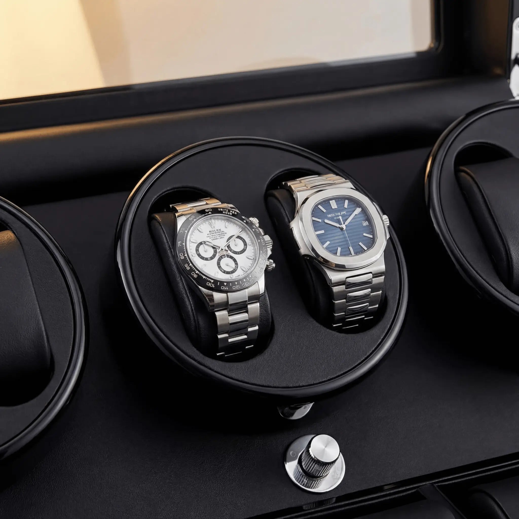 remontoir chronos pour 13 montres 6+7 rotation horlogere vue close up