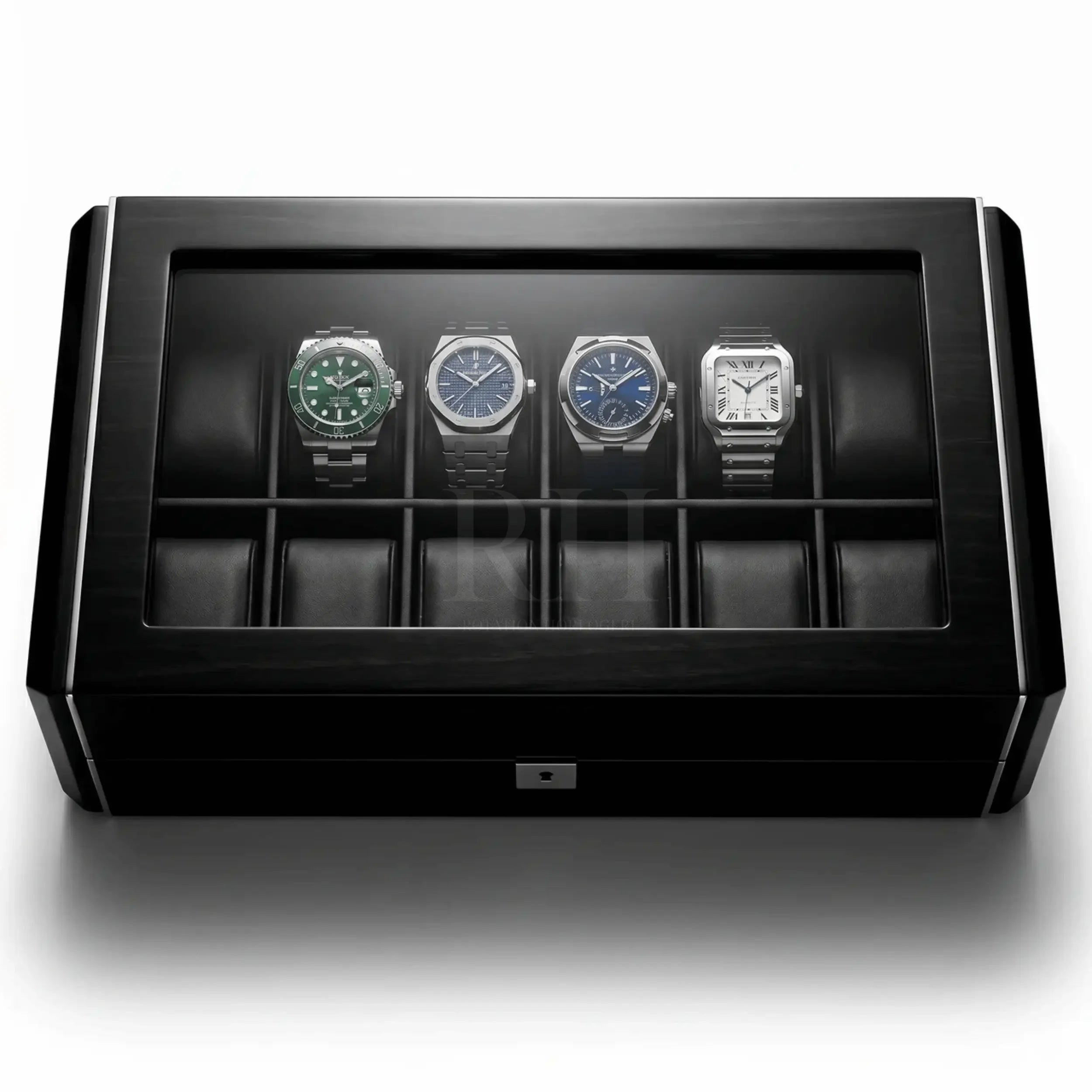 Scuderia™ - Boite à Montre Luxe pour 12 Montres - Rotation Horlogère