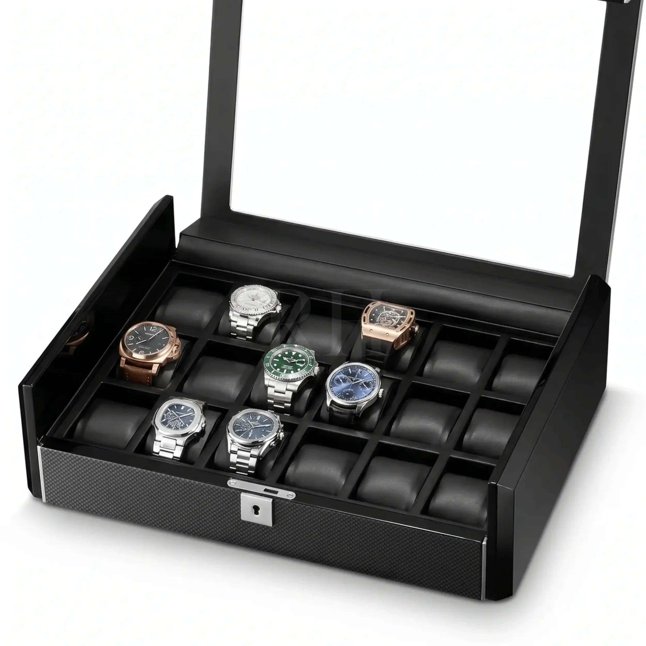 Scuderia™ - Boite à Montre Luxe pour 18 Montres - Rotation Horlogère