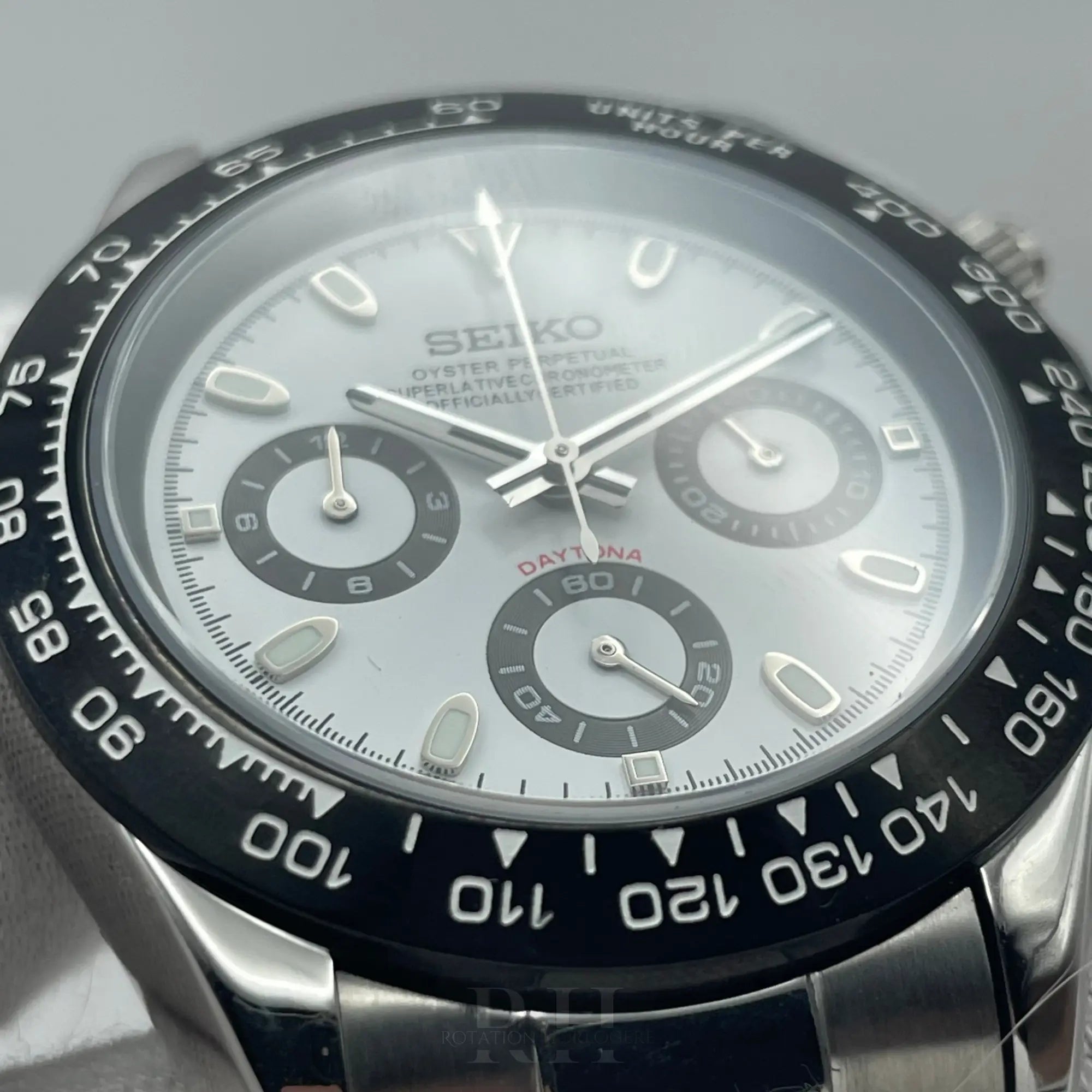 Seiko Mod Daytona Cadran Blanc ??anda’ - Rotation Horlogère