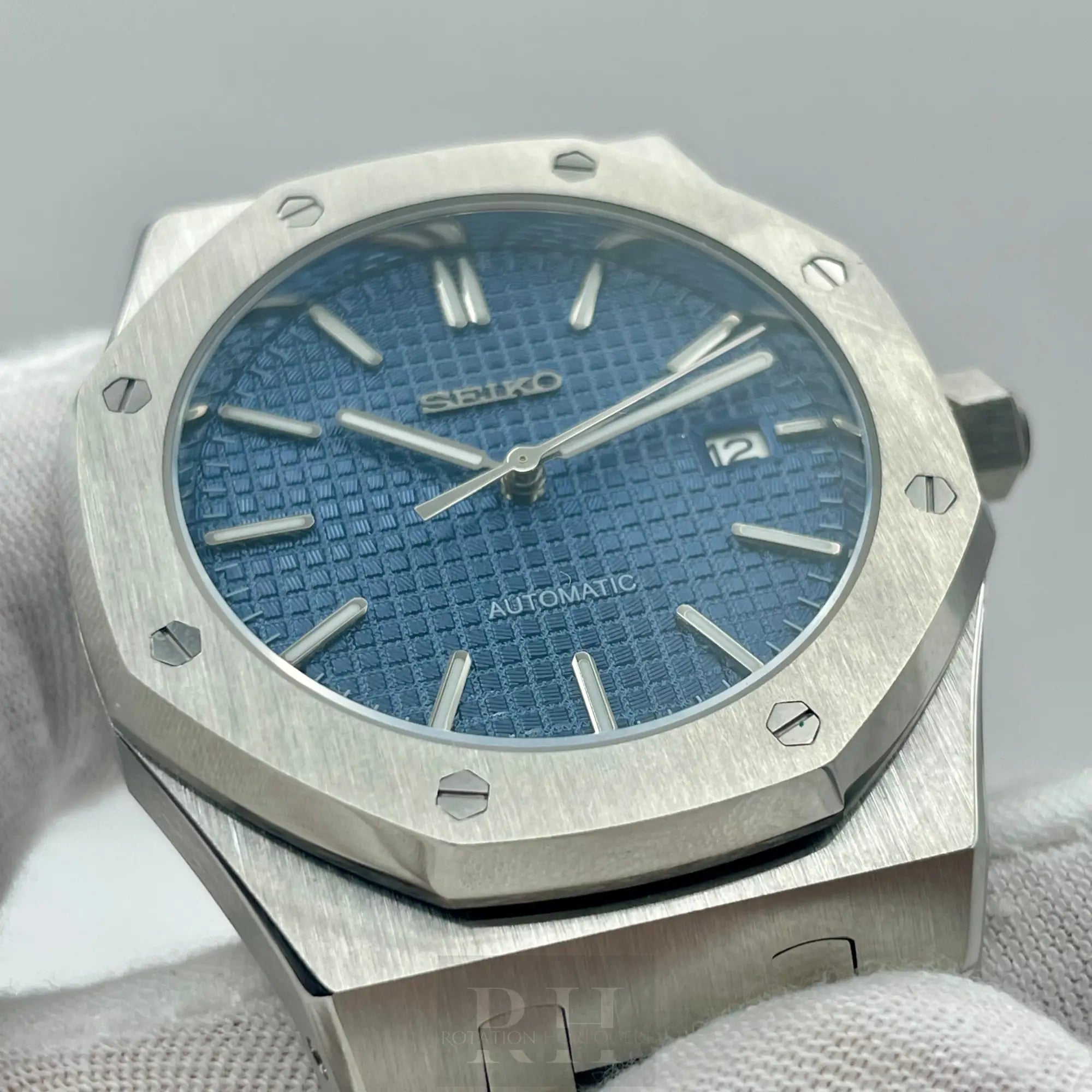 Seiko Mod Royal Oak Bleu - Rotation Horlogère