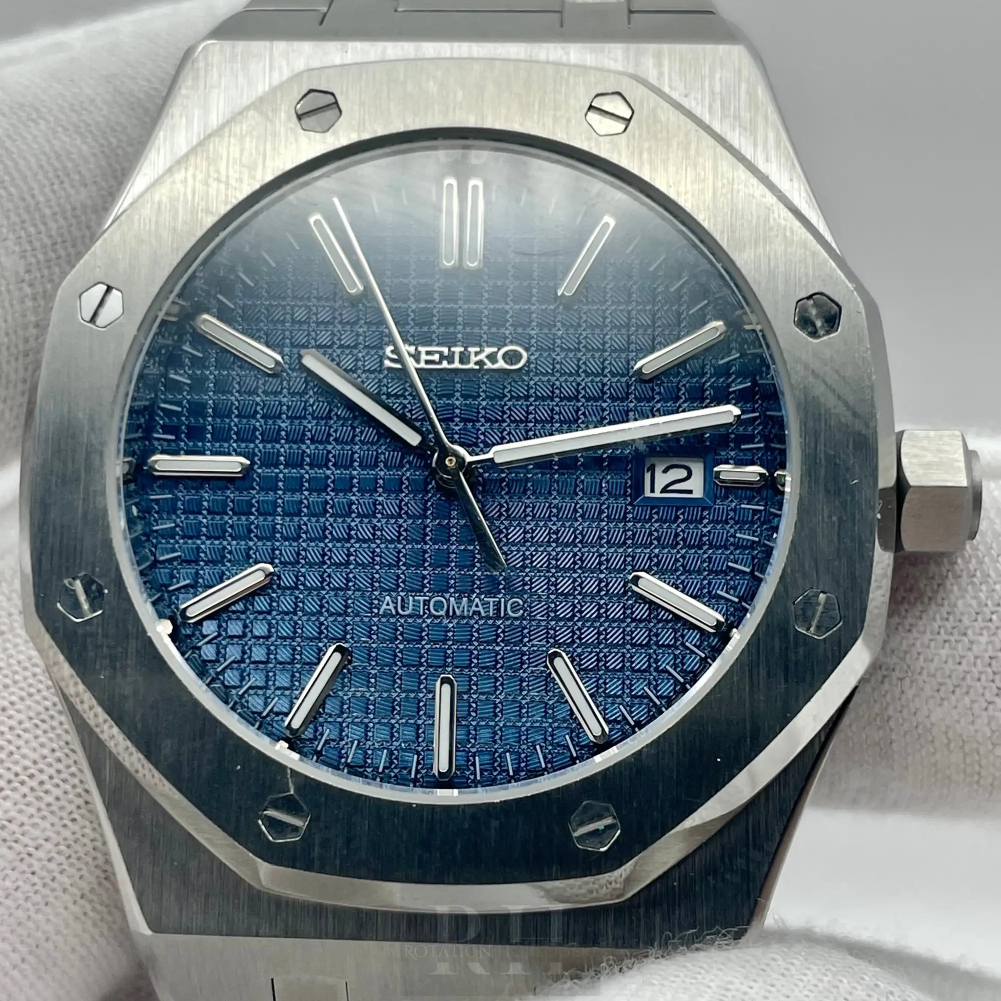 Seiko Mod Royal Oak Bleu - Rotation Horlogère