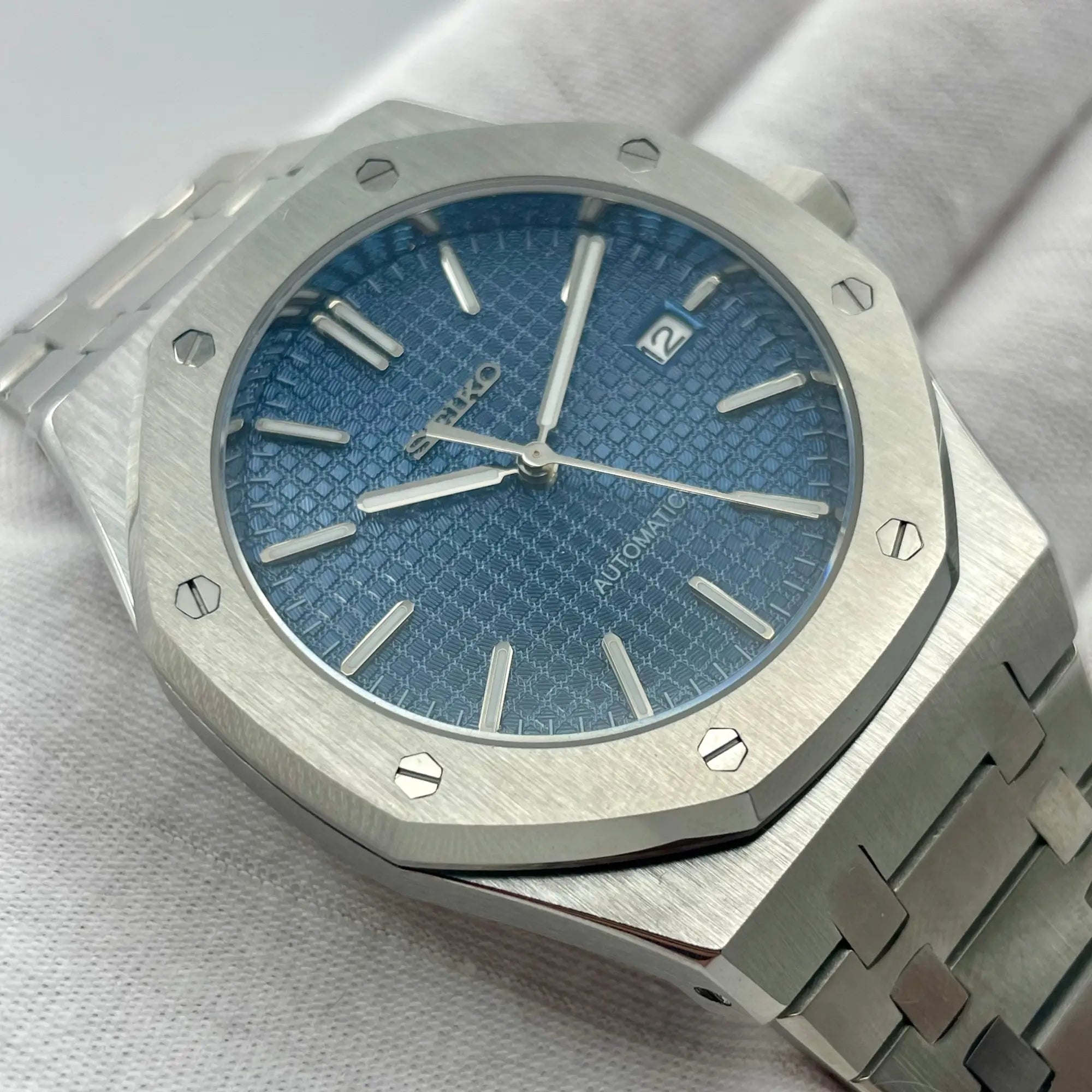 Seiko Mod Royal Oak Bleu - Rotation Horlogère