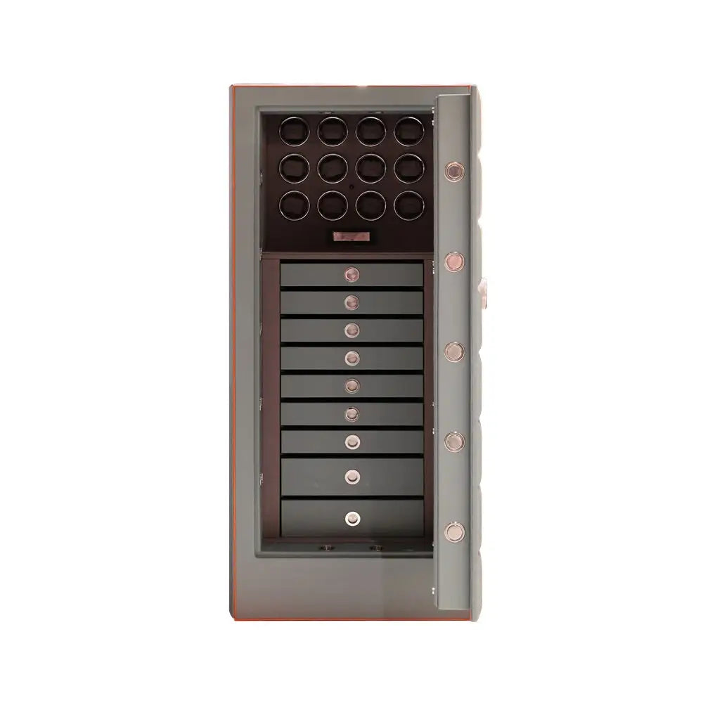 Vauban™ – Coffre-fort de Luxe avec Remontoirs pour 12 Montres et Tiroirs Bijoux - Rotation Horlogère